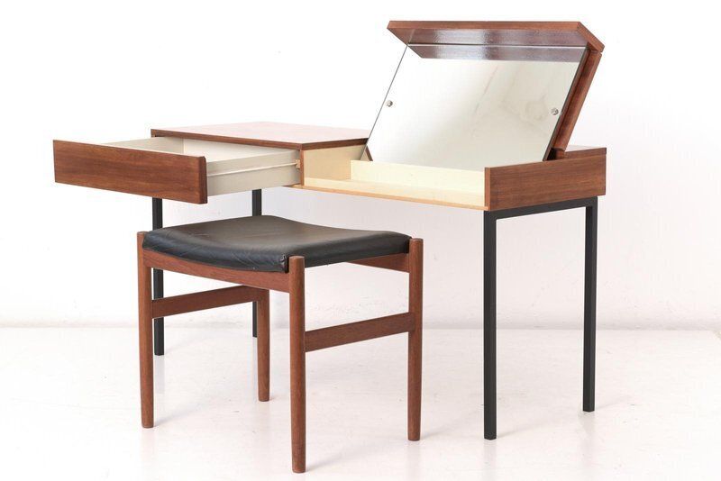 Furniture Make Up Dresser In Walnut From Wk Möbel, Germany, 1960 photo