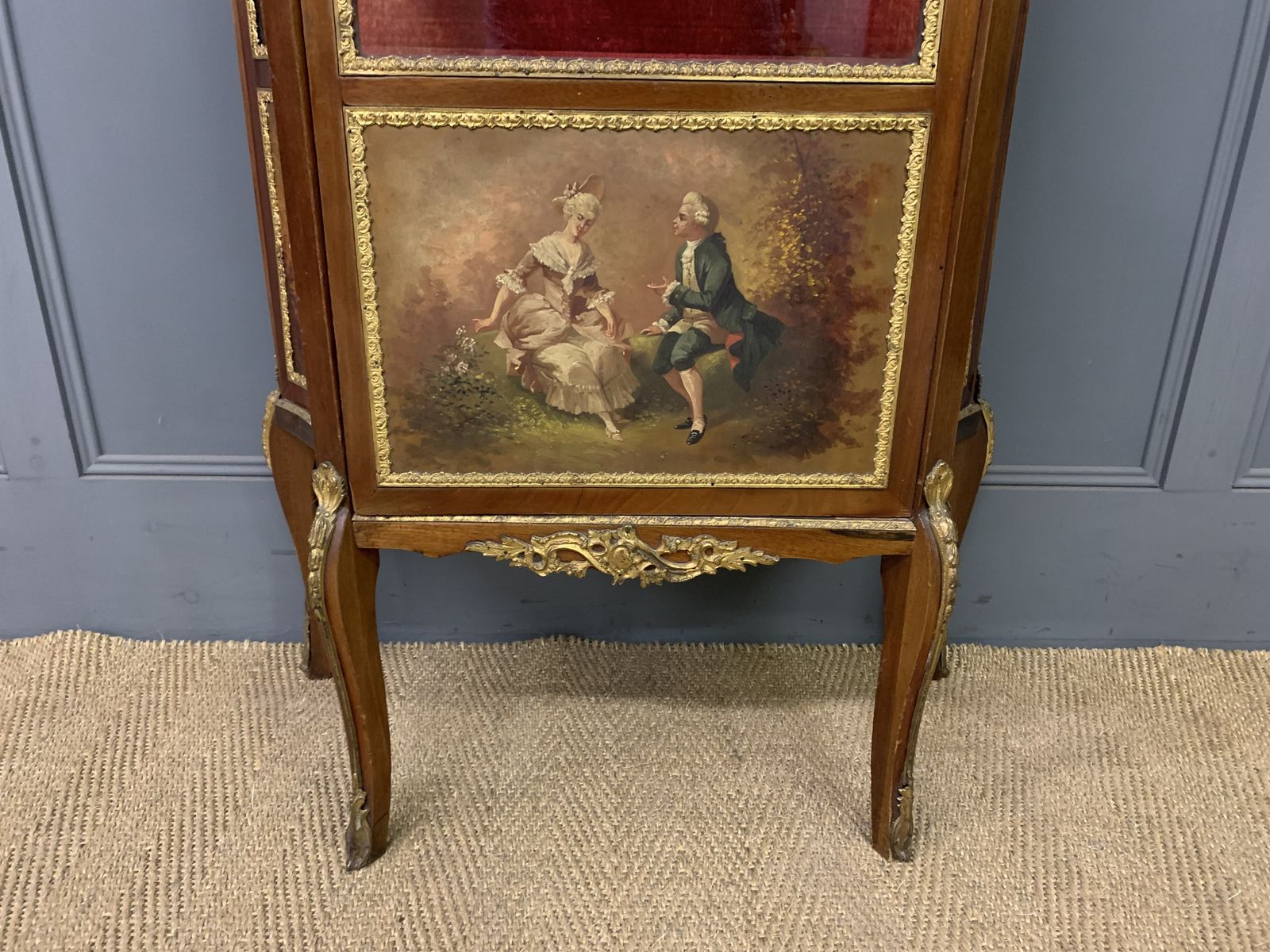 French Vernis Martin Mahogany Vitrine photo vinterior