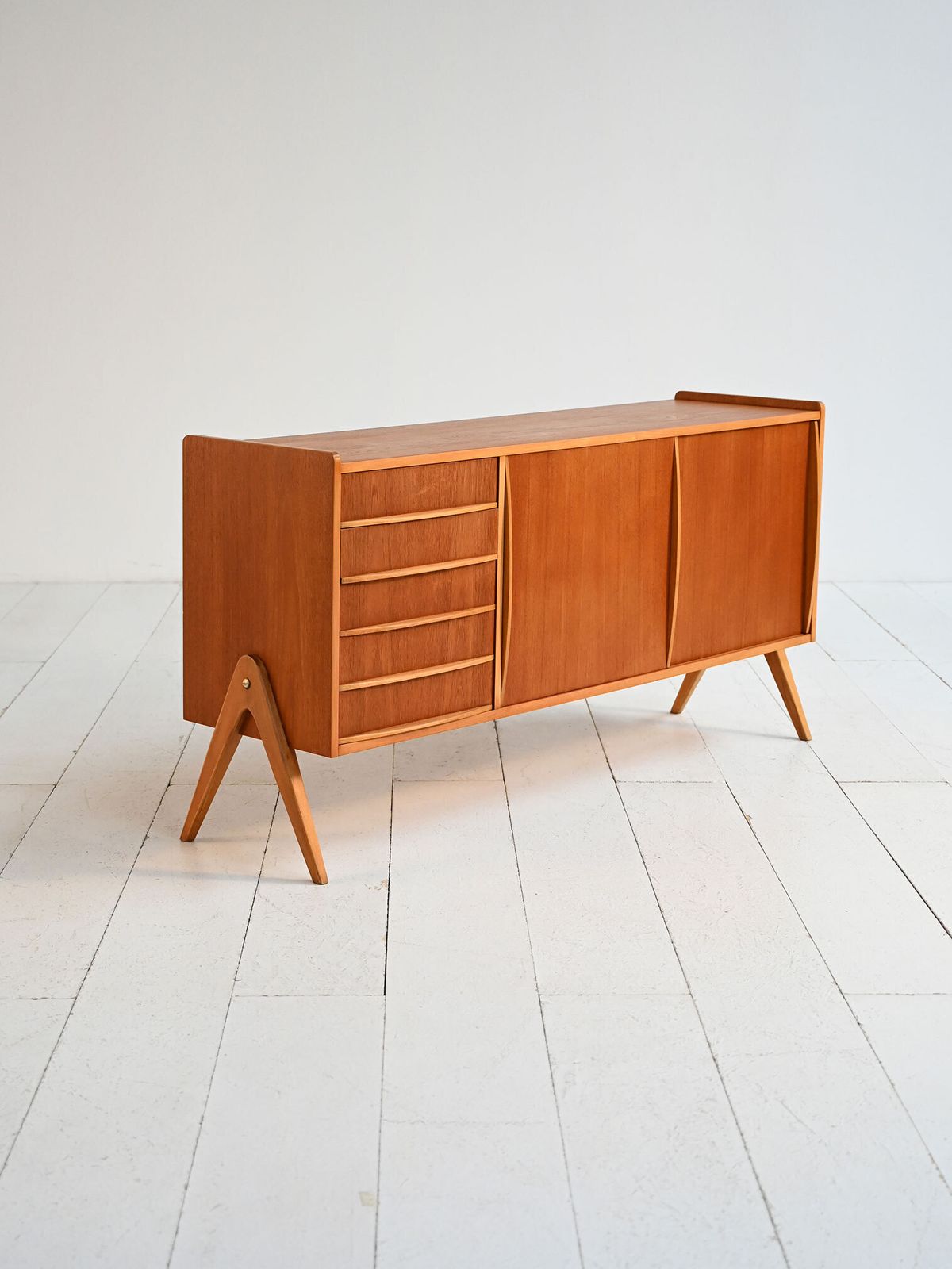 Scandinavisch teakhouten dressoir, Zweden, jaren 1960 photo vinterior
