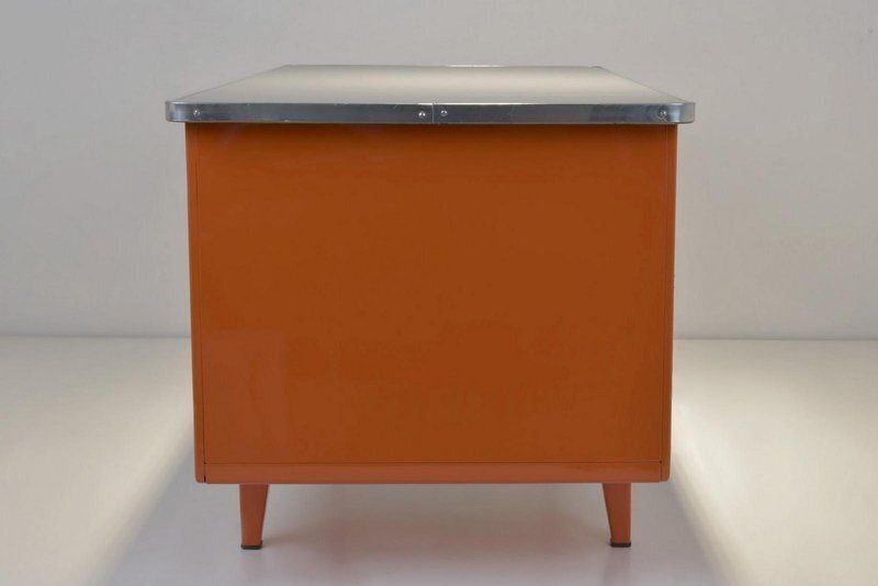 2897.0 Sheet Steel Desk From Gispen, Netherlands, 1955 photo