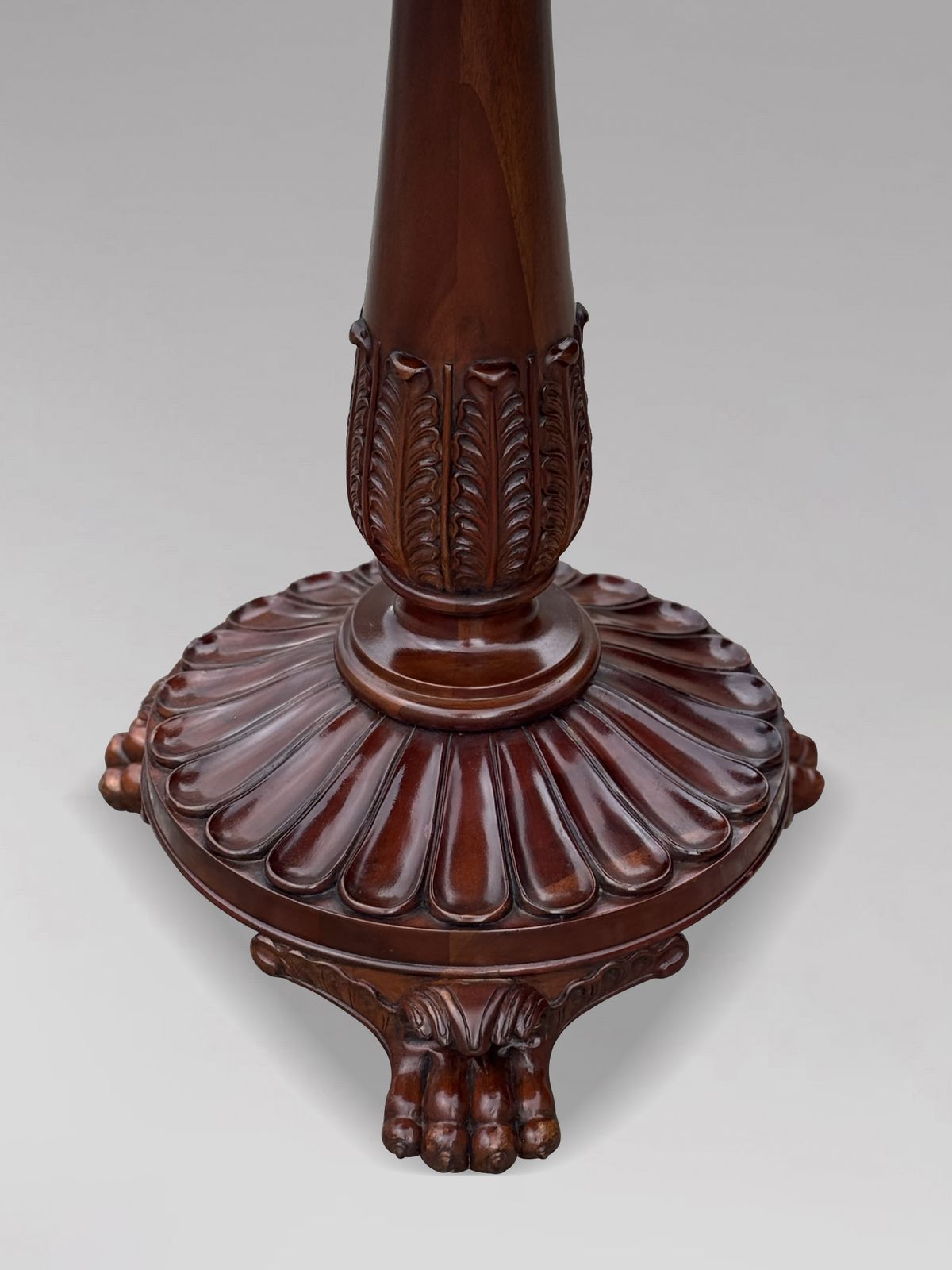 Ralph Lauren Carved Walnut Circular Tripod Table photo buy