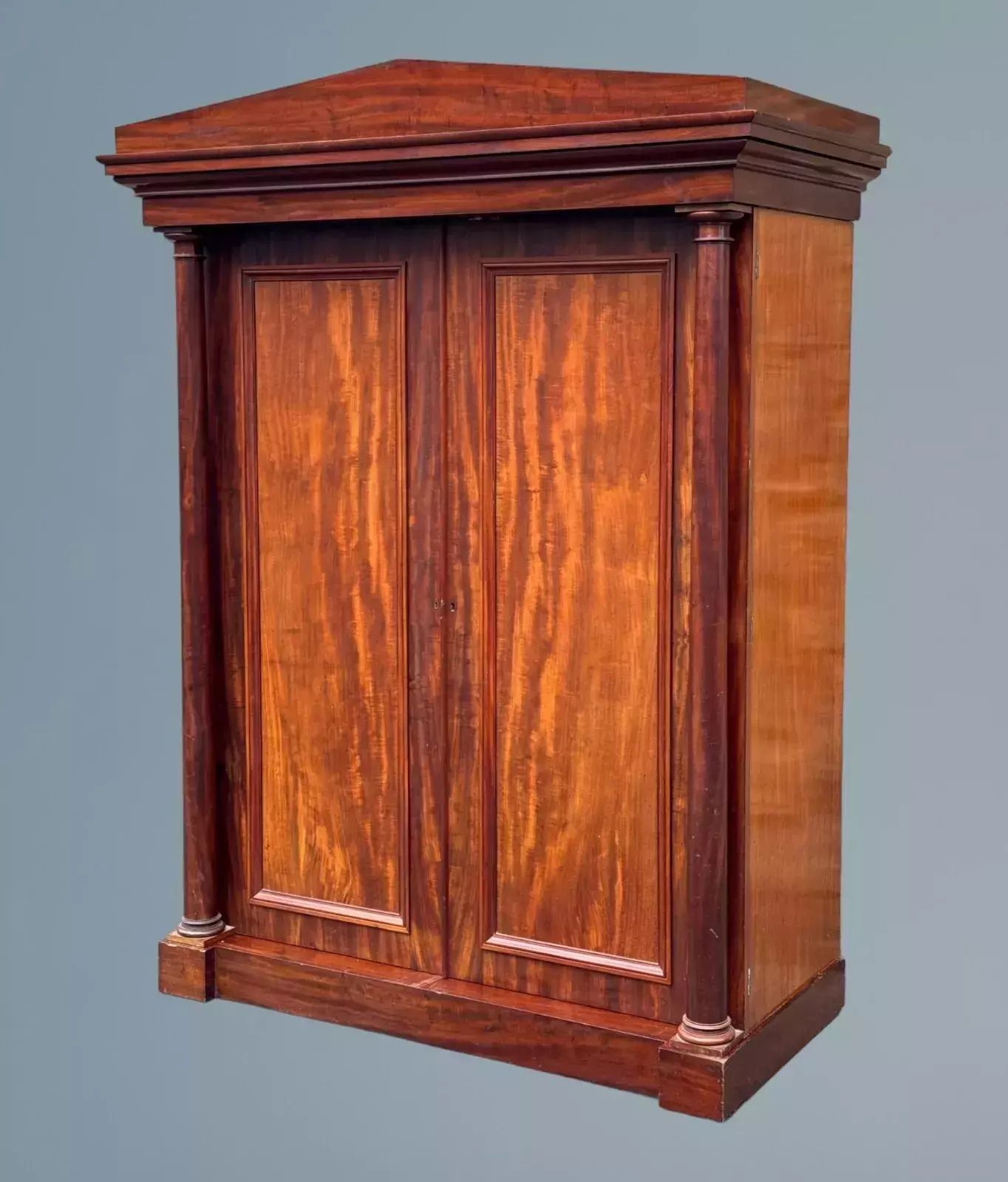 A Large Victorian Mahogany Two Door Wardrobe Of Exceptional Quality photo for sale