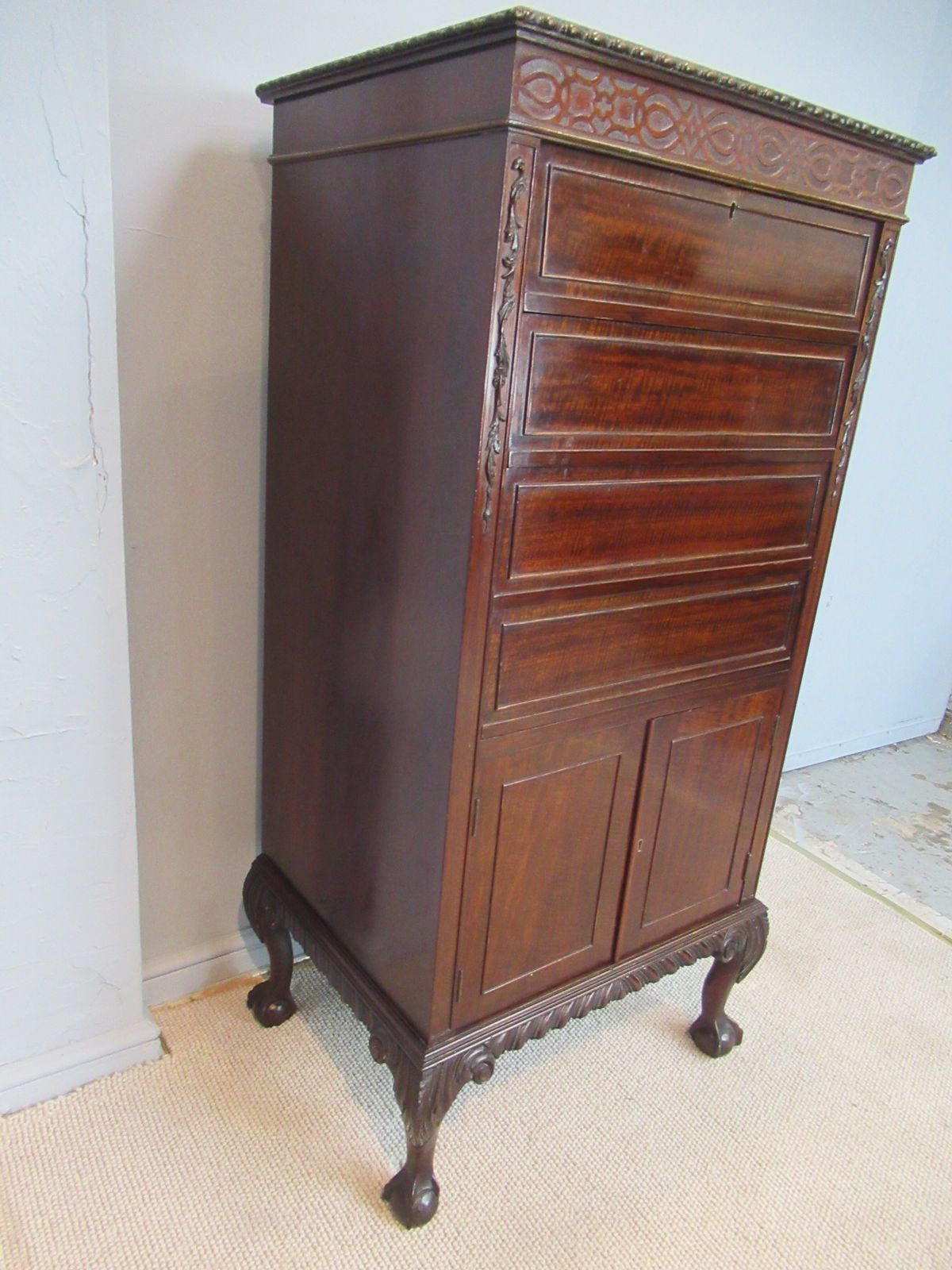 A 1920s   Mahogany  Music Or File Cabinet photo Furniture