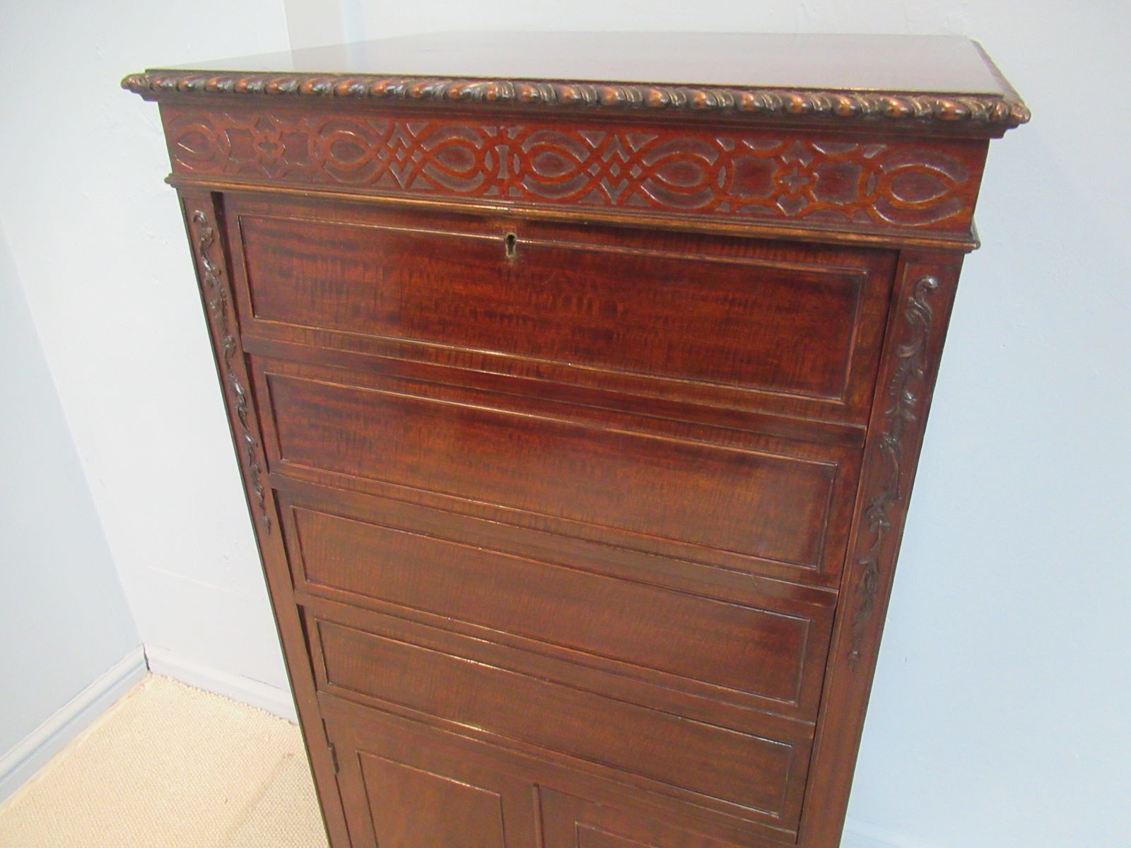 A 1920s   Mahogany  Music Or File Cabinet photo vinterior