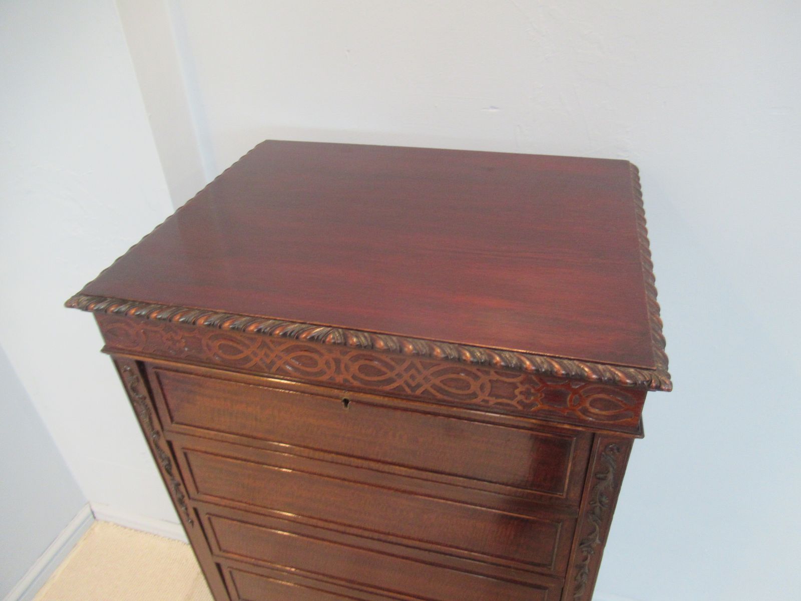 A 1920s   Mahogany  Music Or File Cabinet photo buy
