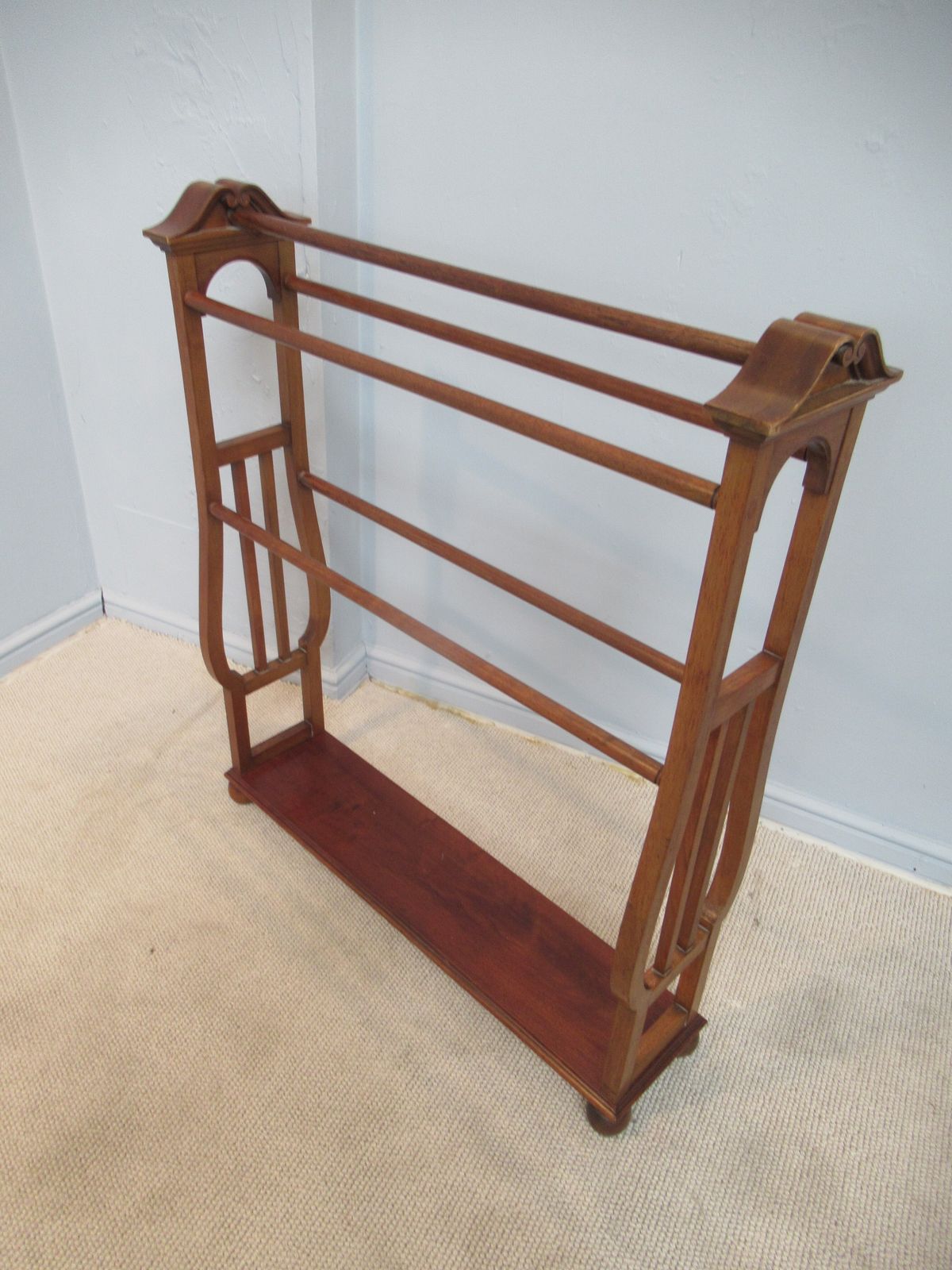 Victorian Walnut Towel Rail   1890s photo for sale