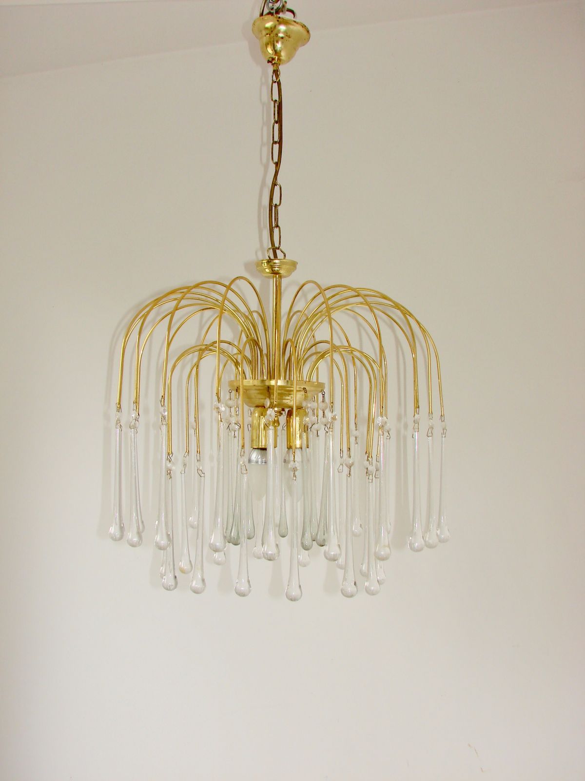 Hanglamp In De Stijl Van Paolo Venini – Messing Afwerking photo for sale
