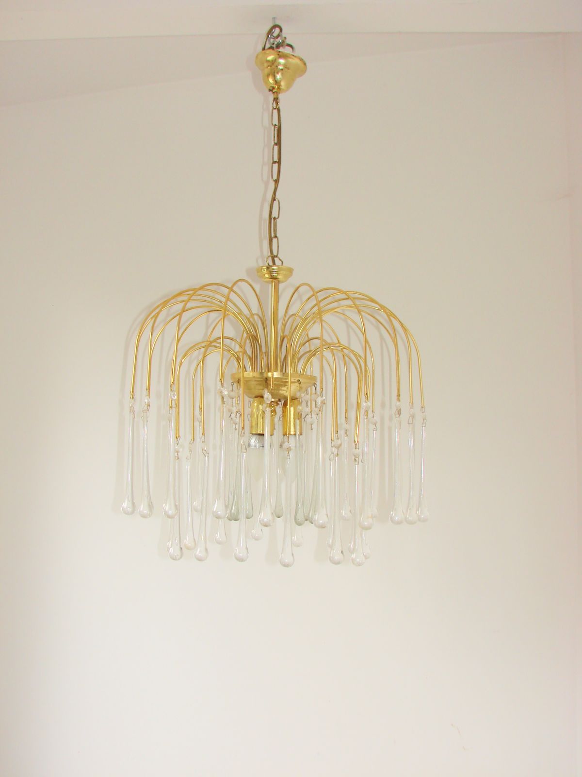 Hanglamp In De Stijl Van Paolo Venini – Messing Afwerking photo vinterior