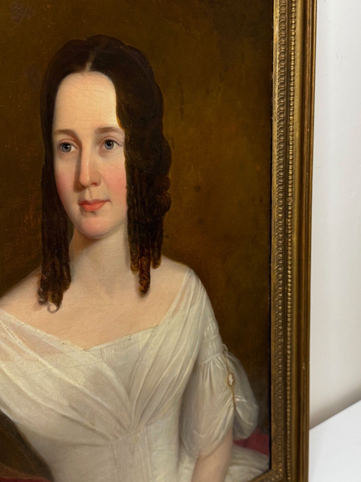 Large Early 19th Century Oil Portrait Lady Sara Losh 1785–1853 Architect & Designer photo vintage