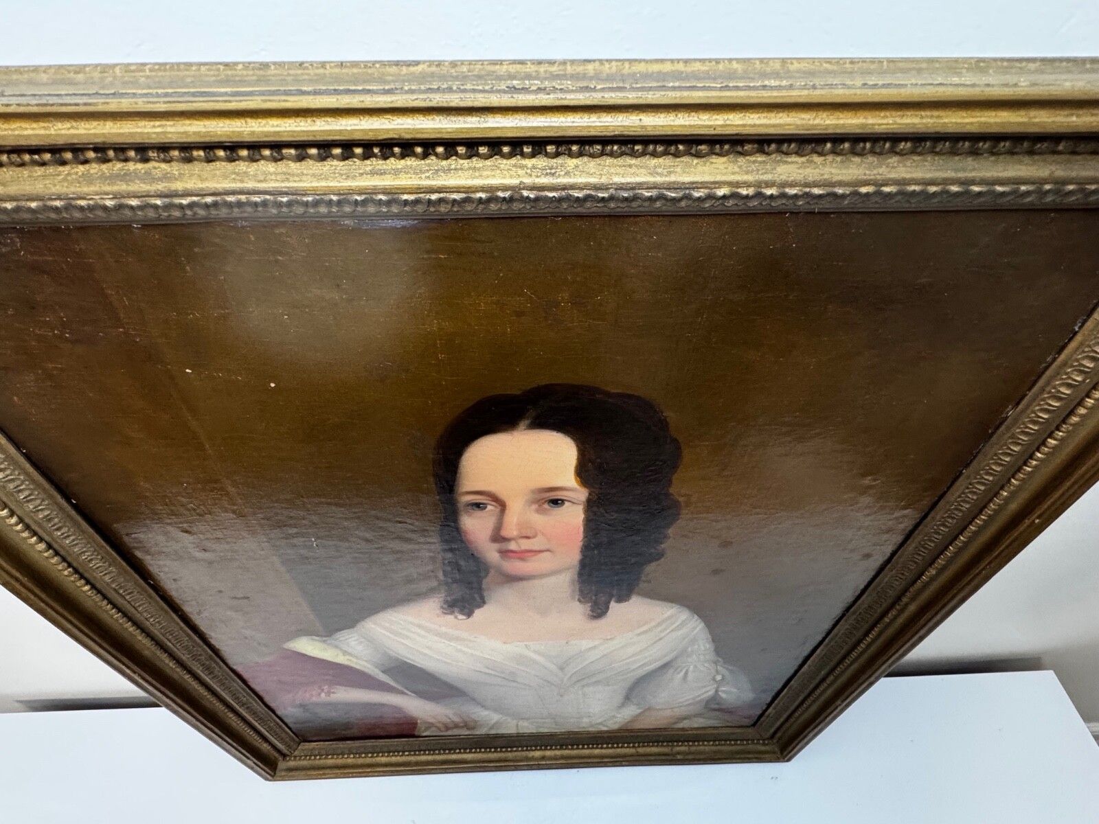 Art Large Early 19th Century Oil Portrait Lady Sara Losh 1785–1853 Architect & Designer photo