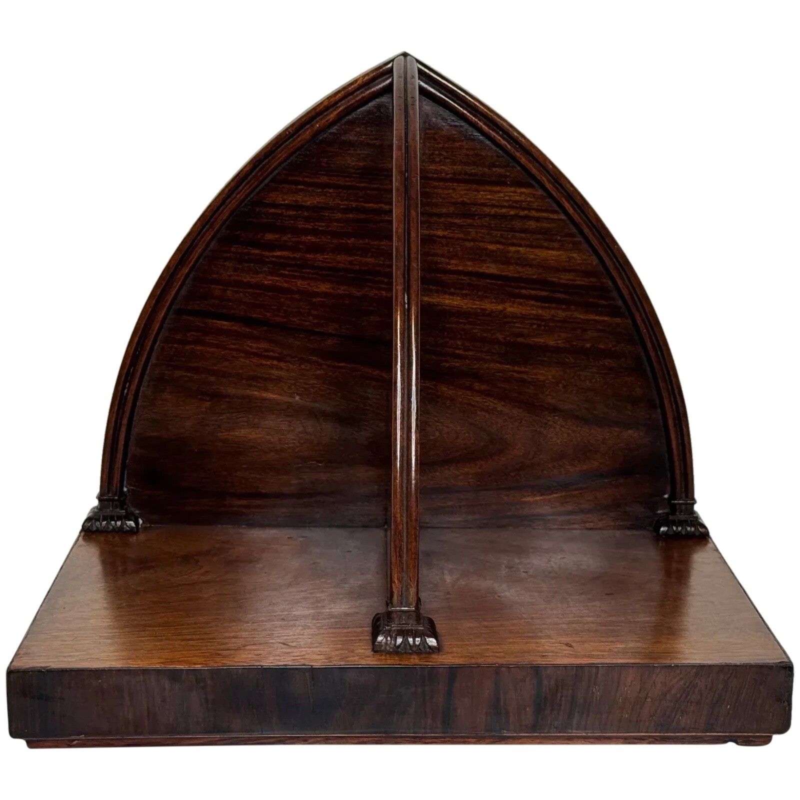 Small Gothic Ecclesiastic Convent Early 19th Century Wall Mounted Bookends Shelf Bracket
