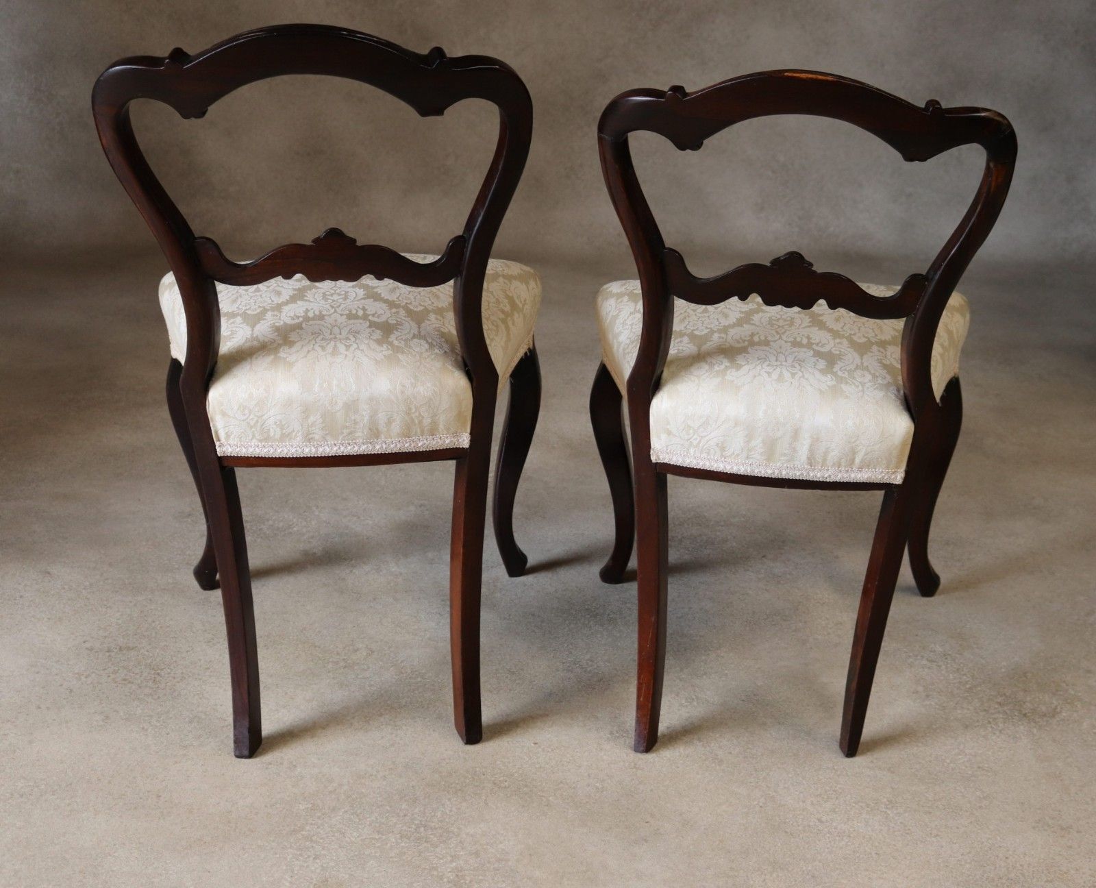 Set Of 4 Antique Victorian Rosewood Balloon Back Dining Chairs photo vintage