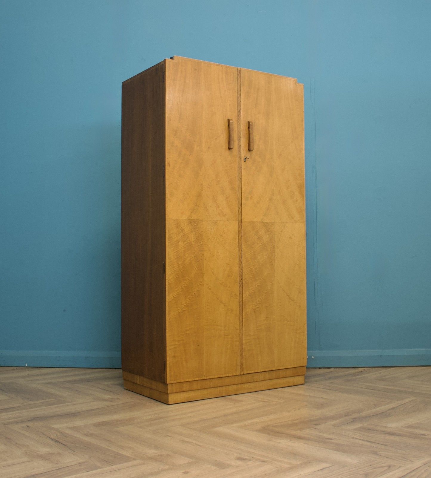 Vintage Art Deco Walnut Compactum Compact Wardrobe, 1930s #1793 photo Furniture