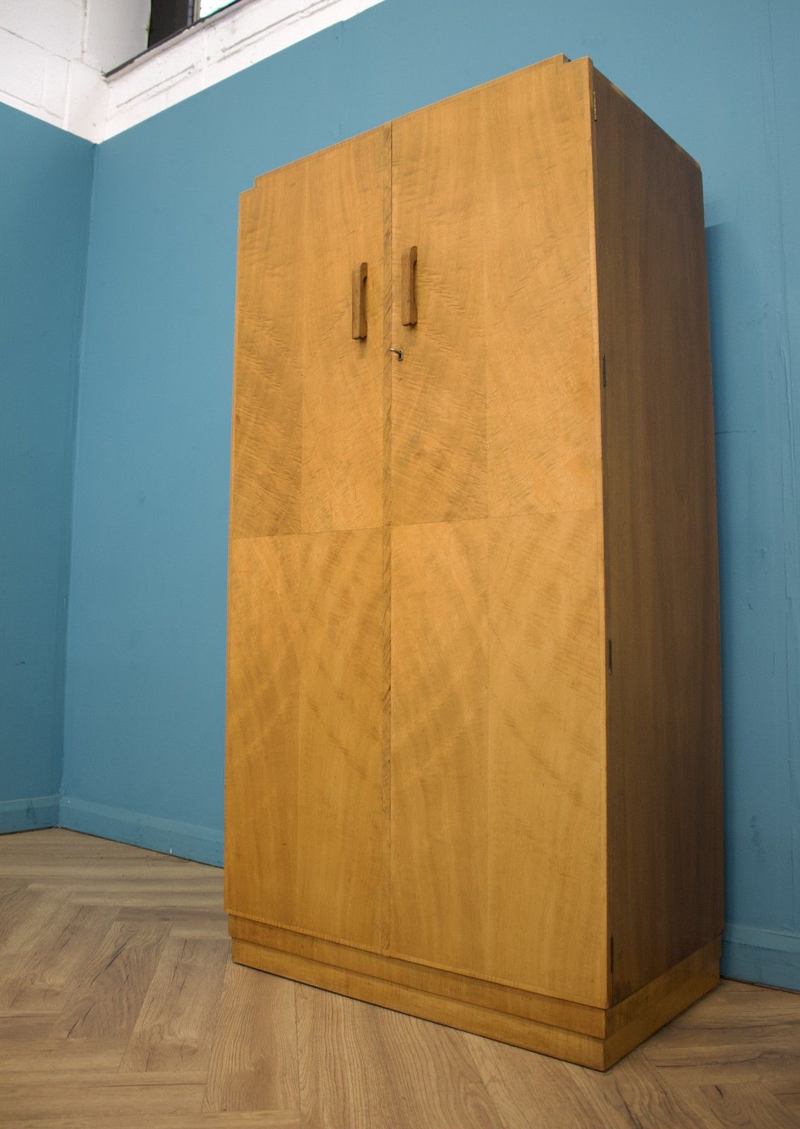 Vintage Art Deco Walnut Compactum Compact Wardrobe, 1930s #1793 photo 599.0