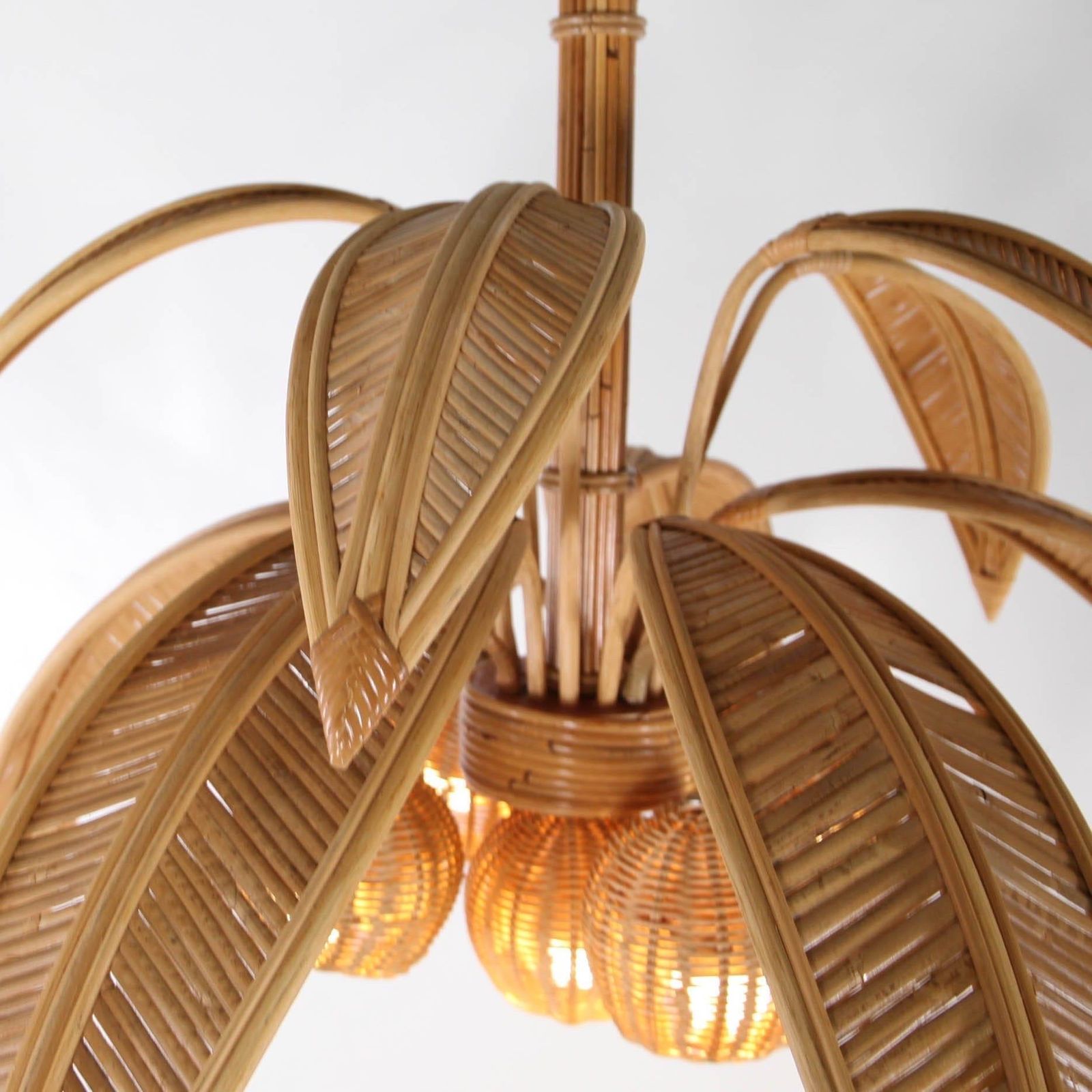Lighting Rattan "Palmtree/Coconut" Chandelier photo