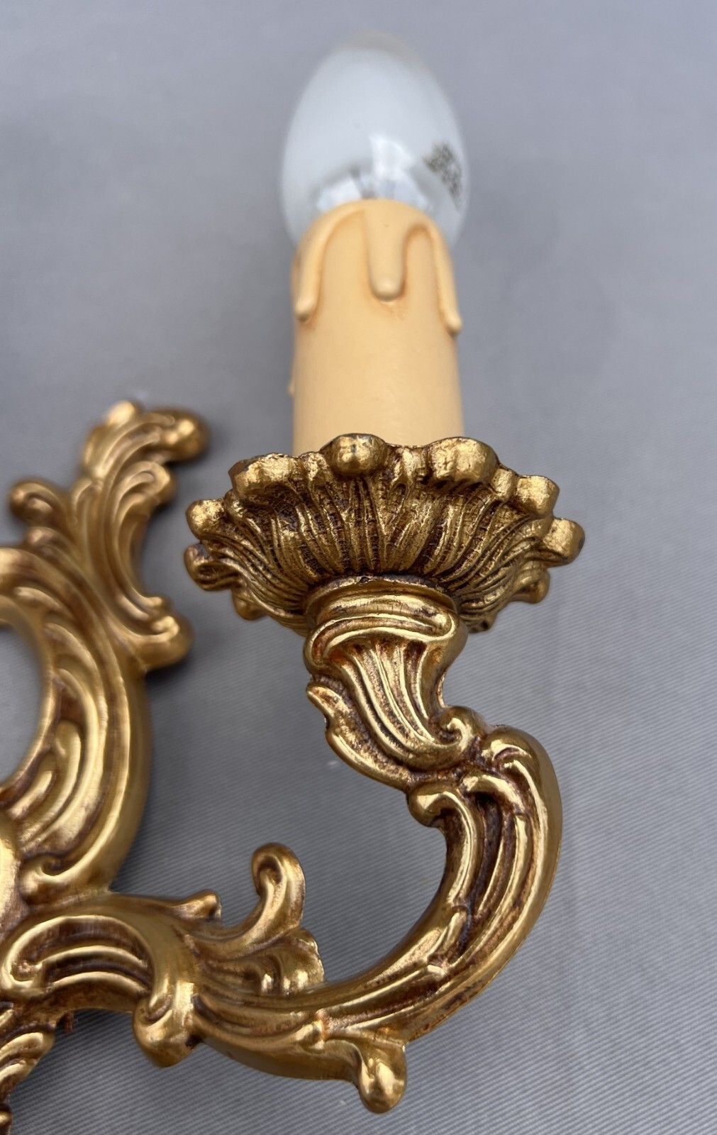 Pair Of Wall Sconces Vintage French Style Brass Decorative Wall Lamps Lot 6007 photo 199.0
