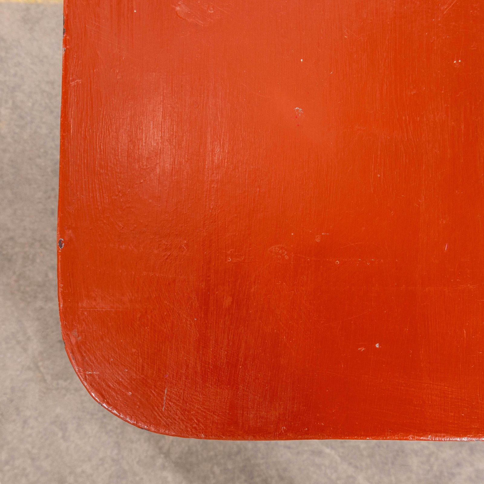 1950's Red Heavy Weight French Garden Folding Table photo furniture