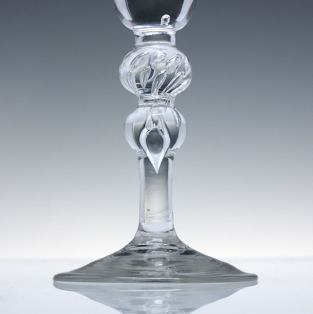 Georgian Engraved Light Baluster Wine Glass C1740 photo Home Decor