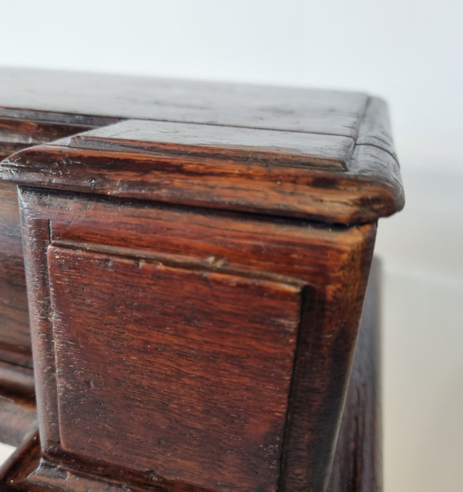 Antique 19th Century Solid Oak Desk Top Drawer Writing Box Collectors Storage photo buy