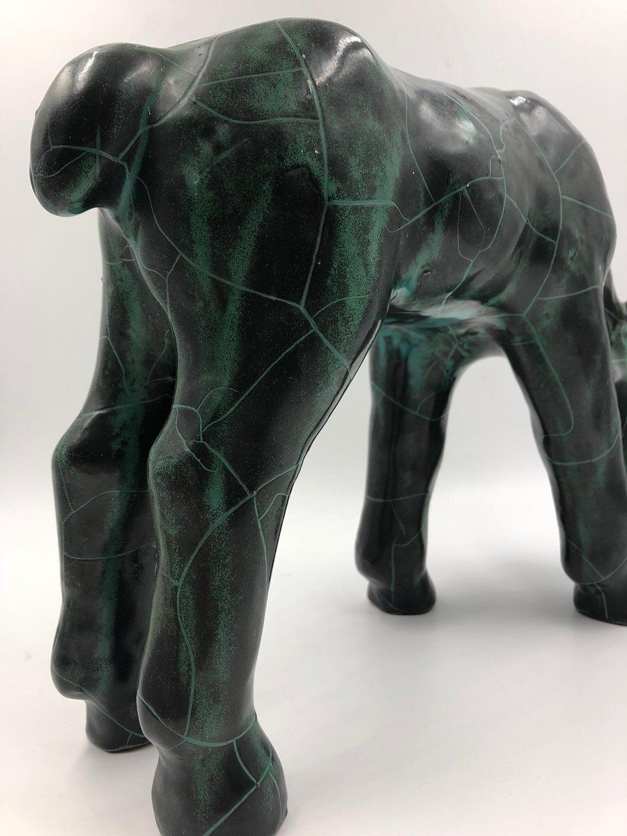 Art Deco Ceramic Horse By Paul Dresler For The Grootenburg Pottery, 1930s photo for sale
