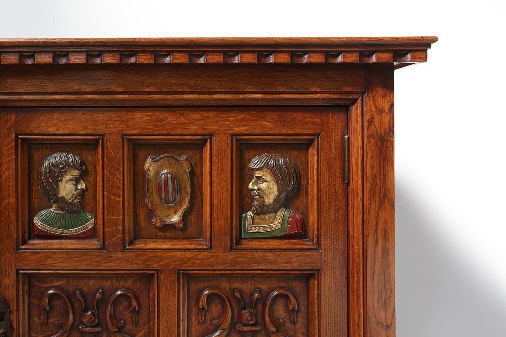 20th Century Baroque Carved Sideboard, Spain, 1950 photo Furniture