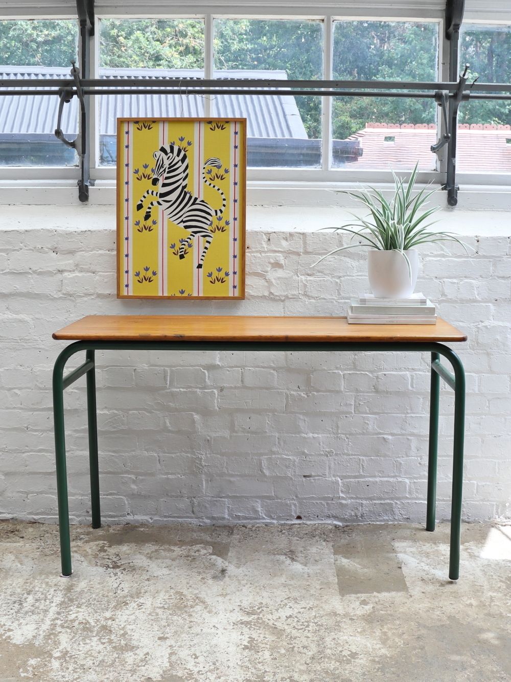 Vintage French Double School Desk photo furniture