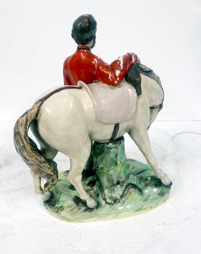 Staffordshire Pottery Garibaldi Figurine Porcelain Statue 1870 photo furniture