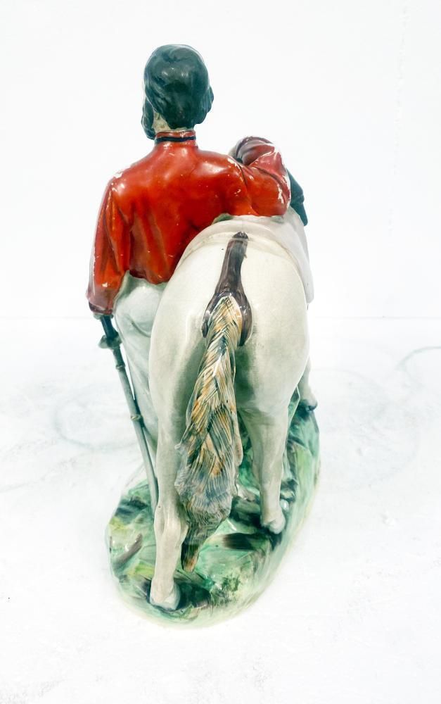 Staffordshire Pottery Garibaldi Figurine Porcelain Statue 1870 photo vintage