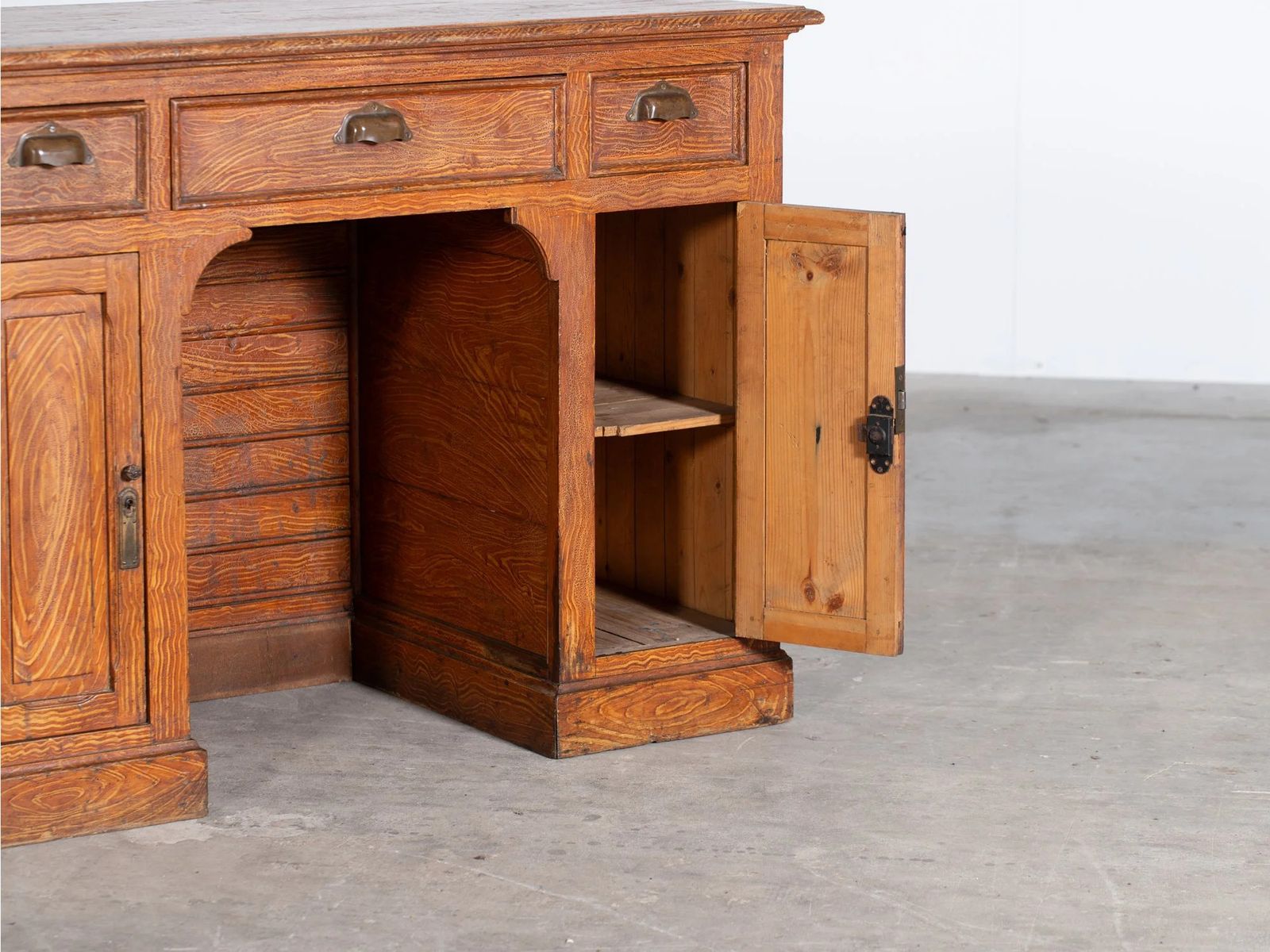 photo furniture French Scumbled Pedestal Desk, Early 20th Century