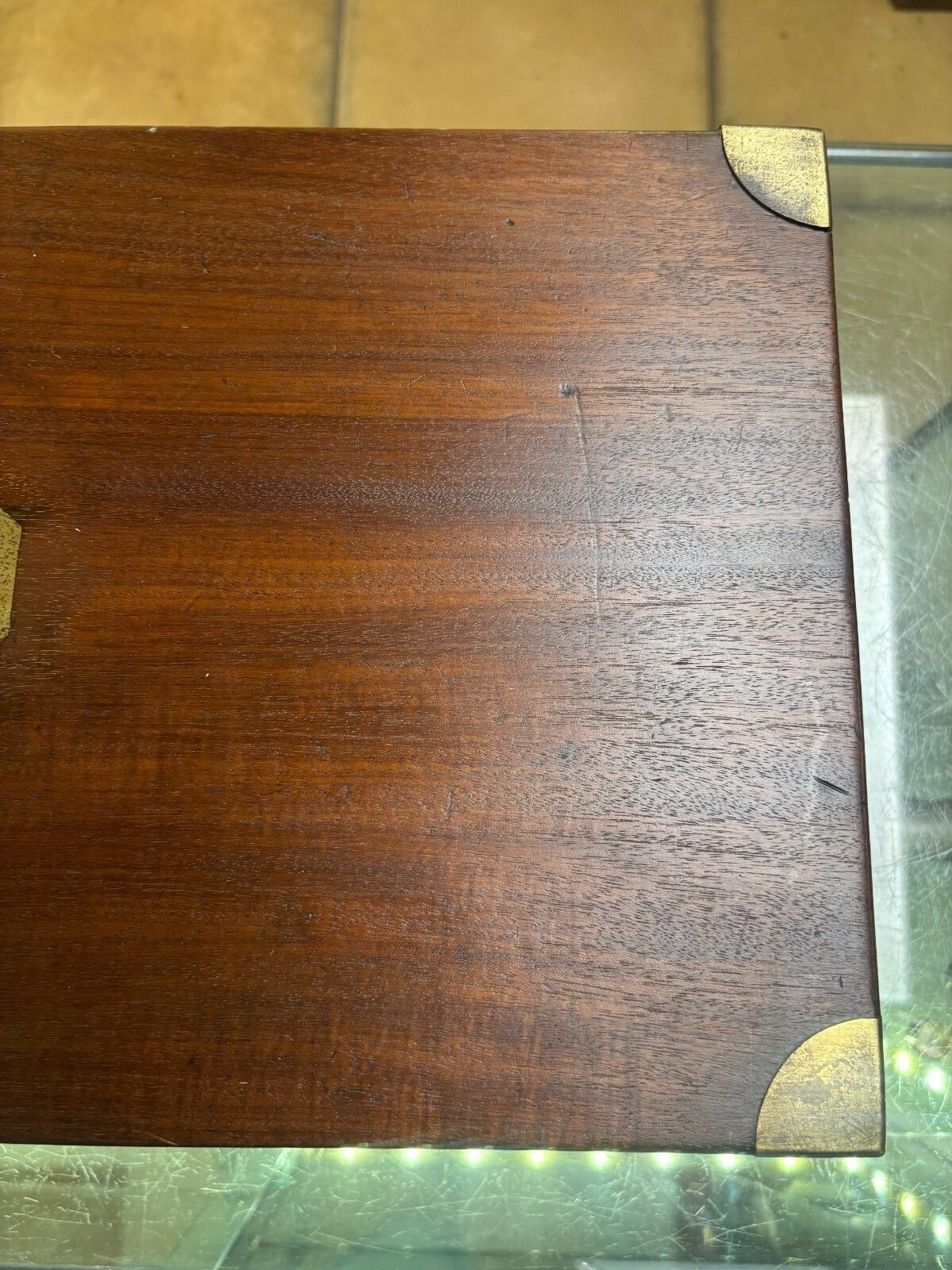Antique Late 19th Century Mahogany Writing Slope With Drawer & Brass Handles photo buy