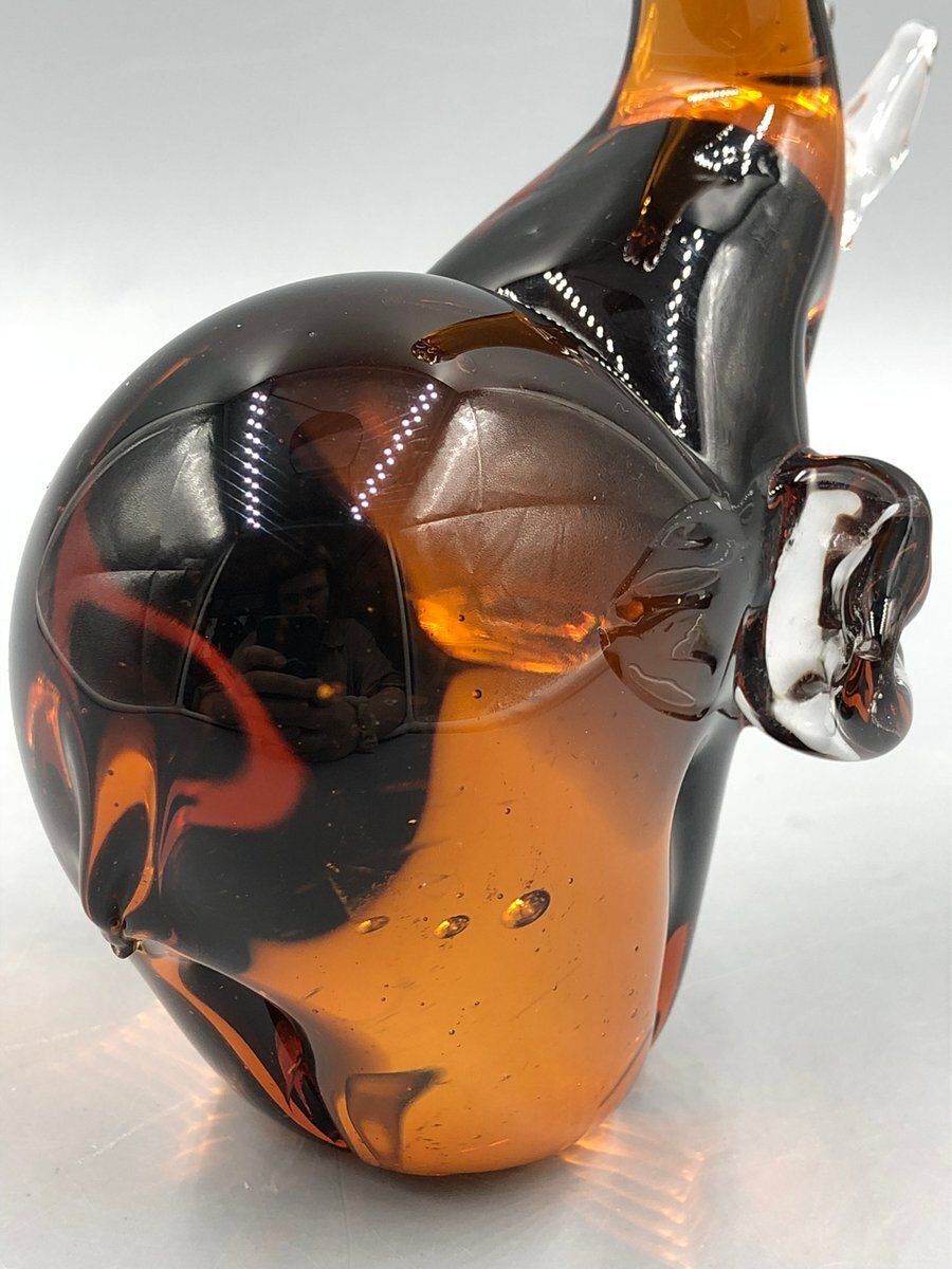 photo furniture Mid Century Elephant Figurine Made Of Murano Glass, 1950s