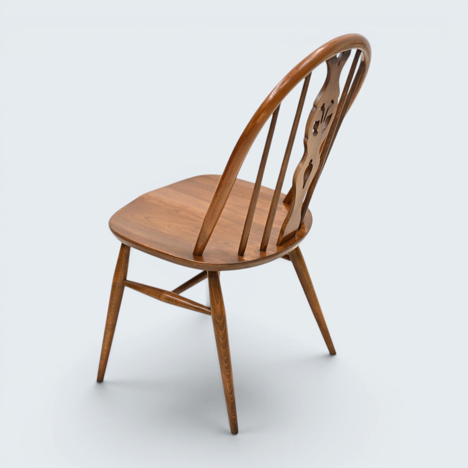 4 Ercol Fleur De Lys Bow Back Kitchen/Dining Chairs Model 878 Free Uk Delivery photo vintage