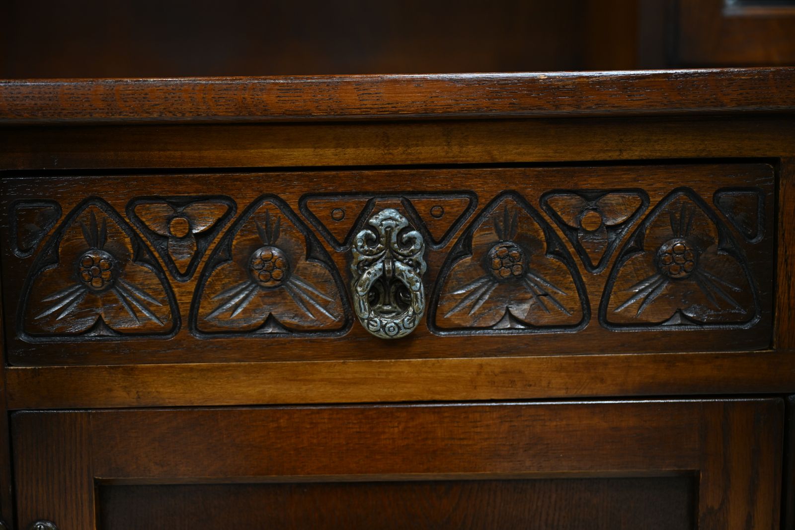 photo buy Old Charm Oak Dresser In Tudor Brown 6ft Wide Sideboard Display Free Uk Delivery