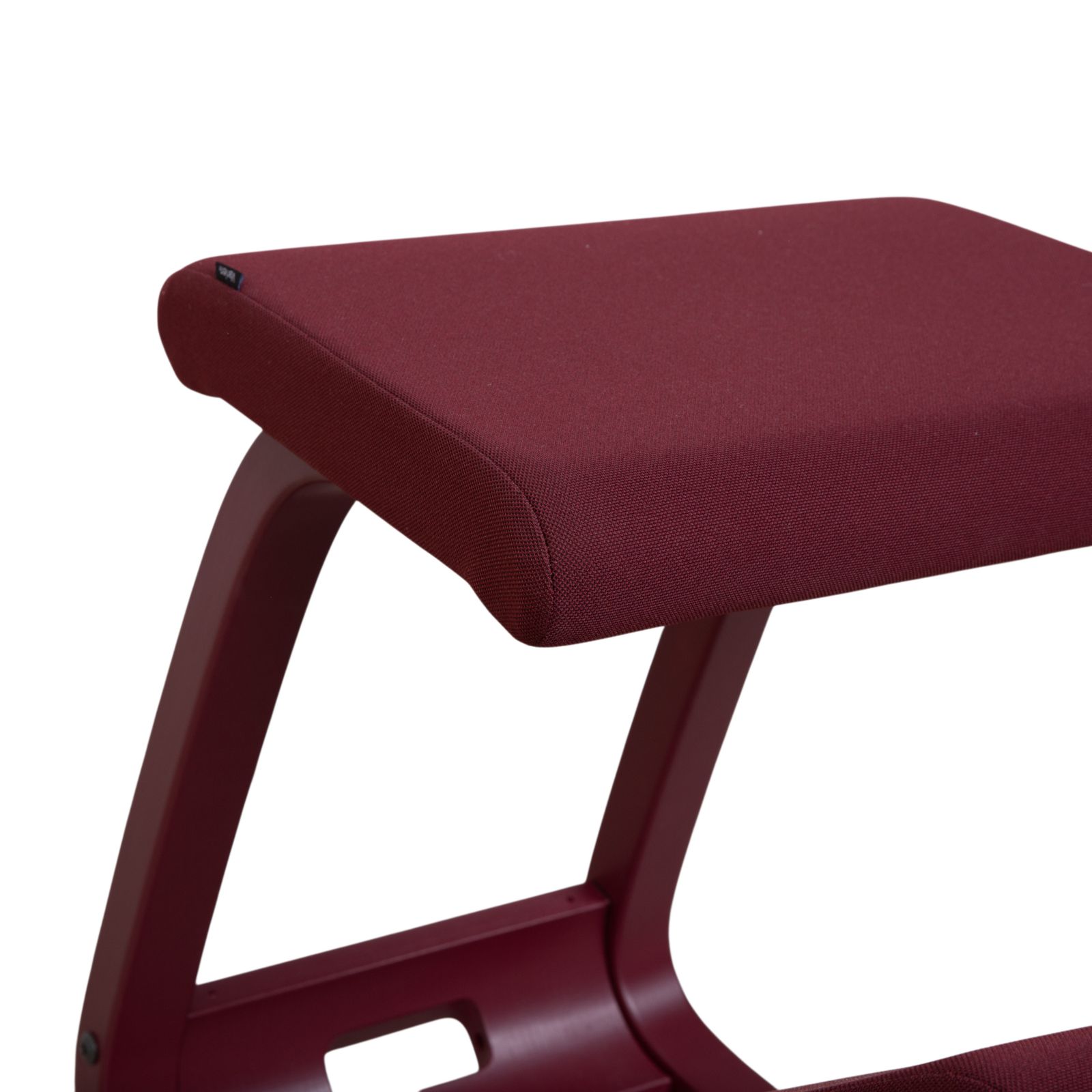 Tabouret ergonomique Varier Variable en bois, revêtement violet prune, Monochrome photo for sale