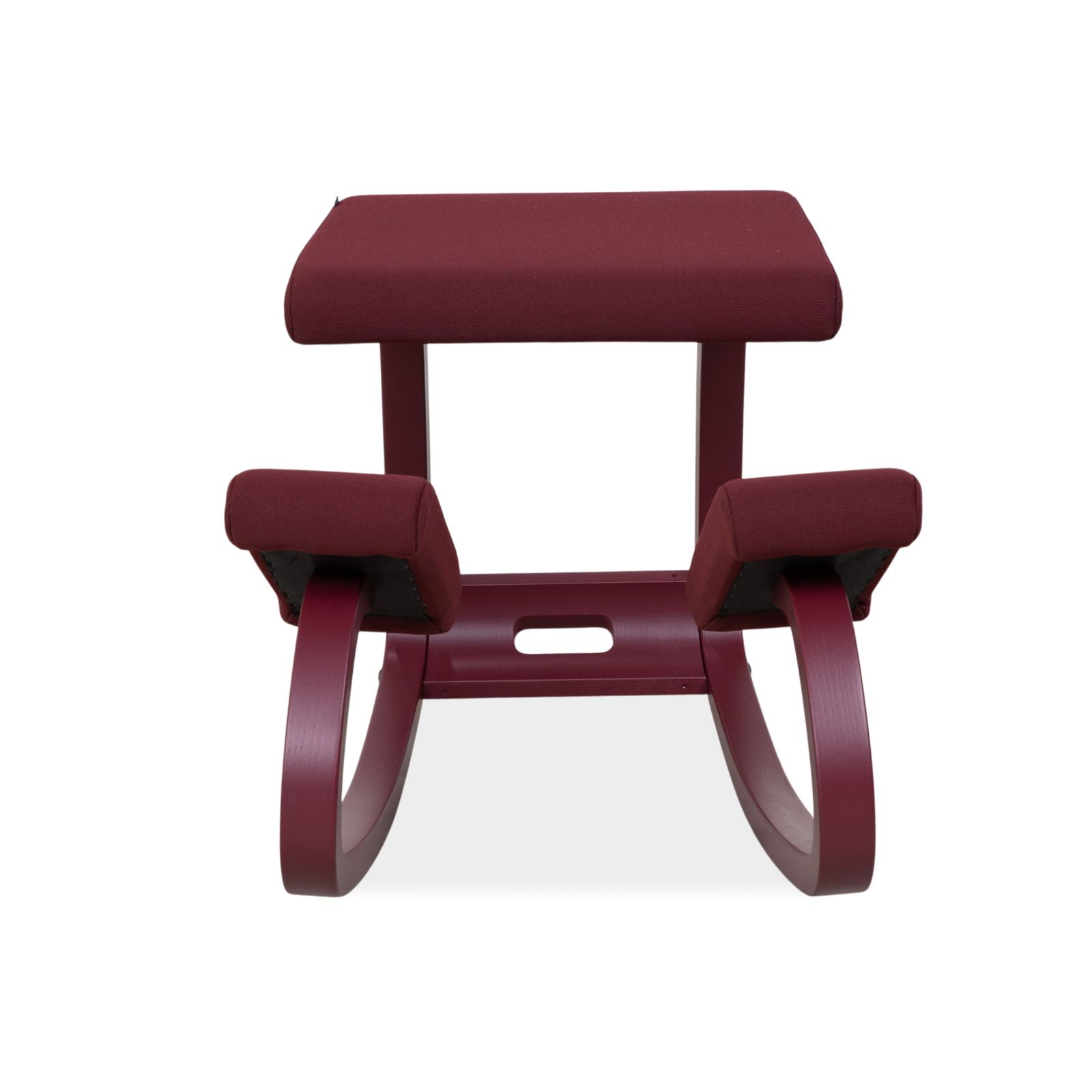 Furniture Varier Variable Monochrome Kneeling Wooden Stool Fabric Violet Plum photo