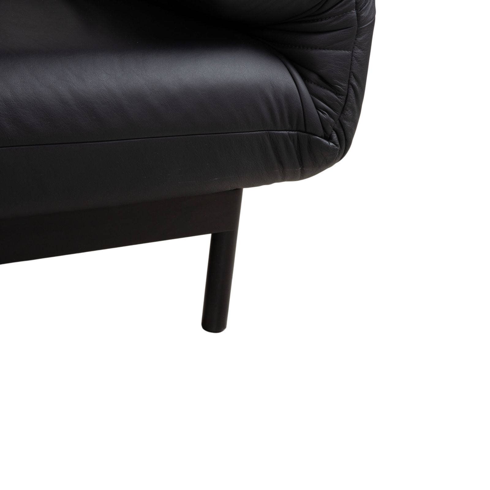 Furniture Rolf Benz Plura Leather Corner Sofa Black Manual Function photo