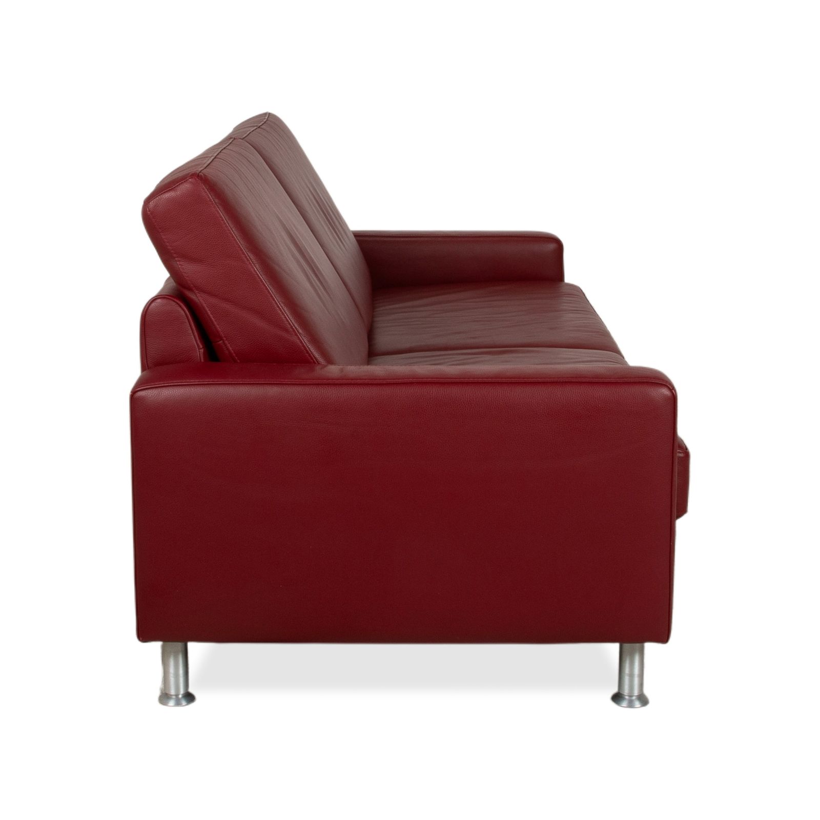 Meubels Ewald Schillig Concept Plus Leren Driezitsbank Rood photo