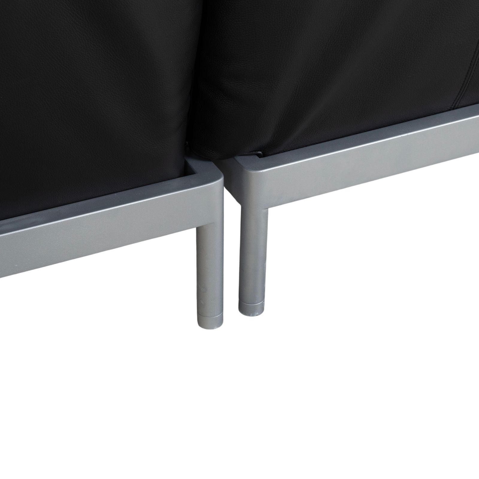 Mobilier Canapé d'angle Rolf Benz Plura en cuir noir, fonction manuelle photo