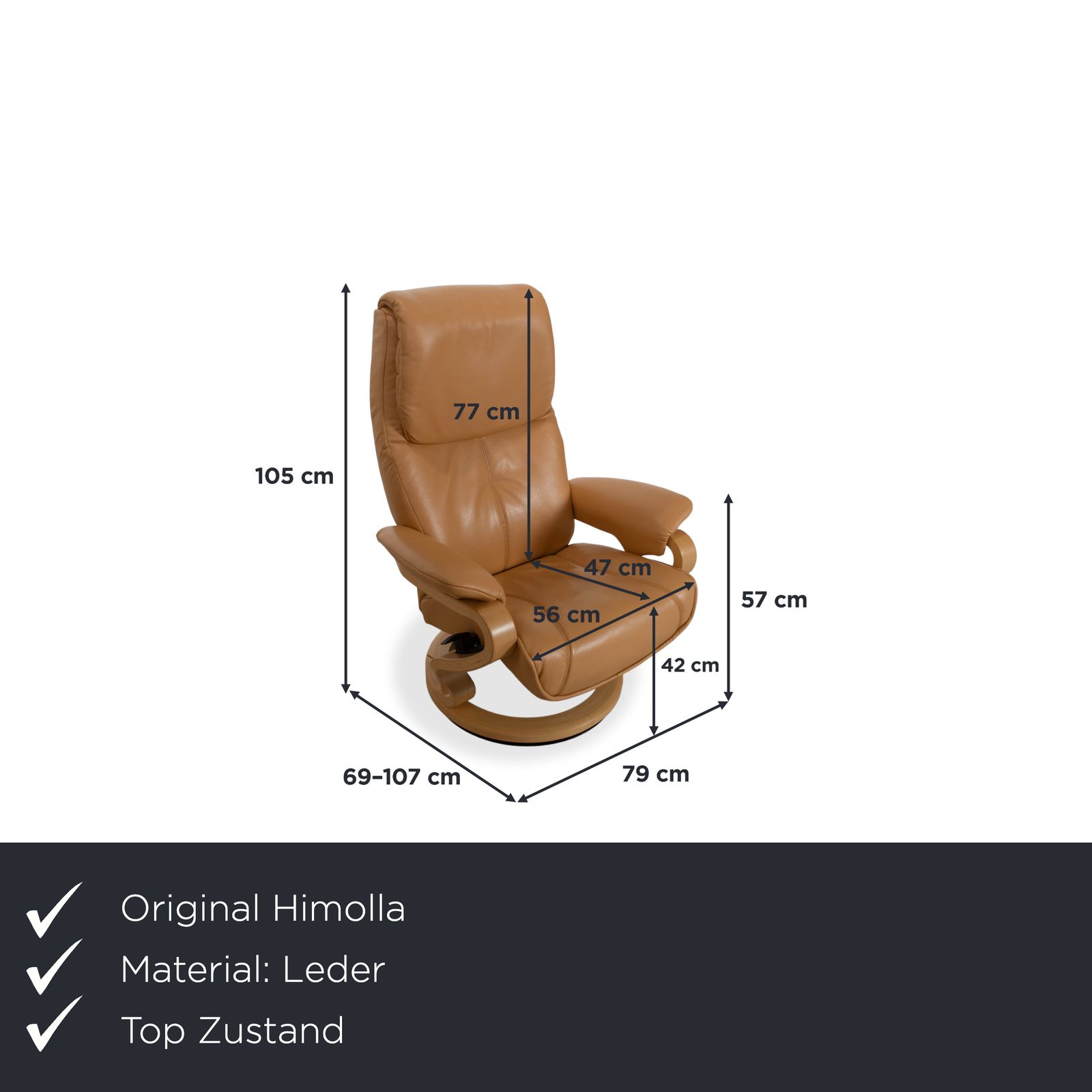 Himolla Leren Fauteuil Set, Bruin Cognac photo furniture