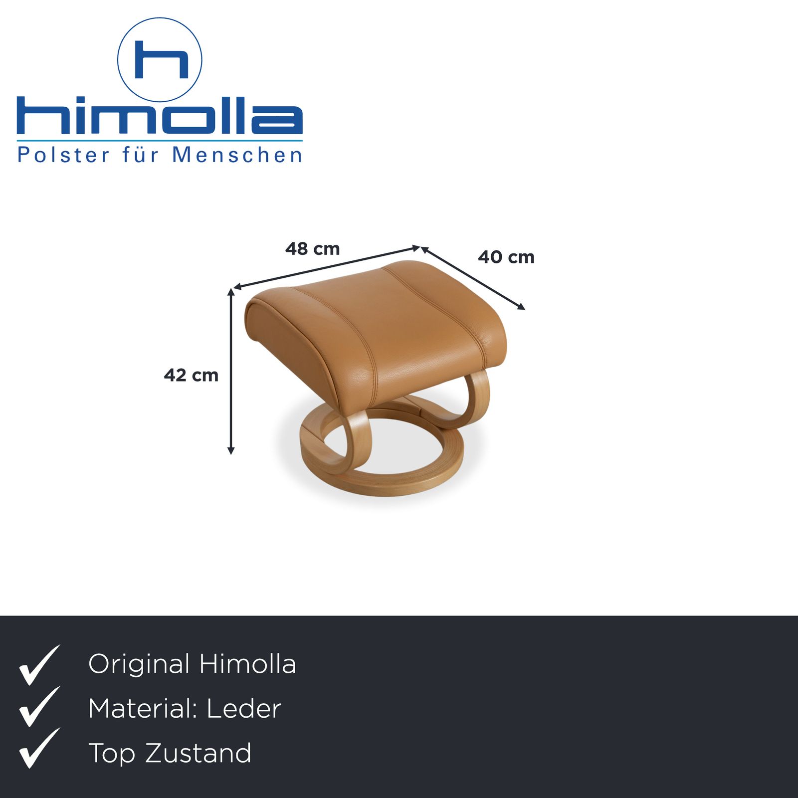 Himolla Leren Fauteuil Set, Bruin Cognac photo for sale