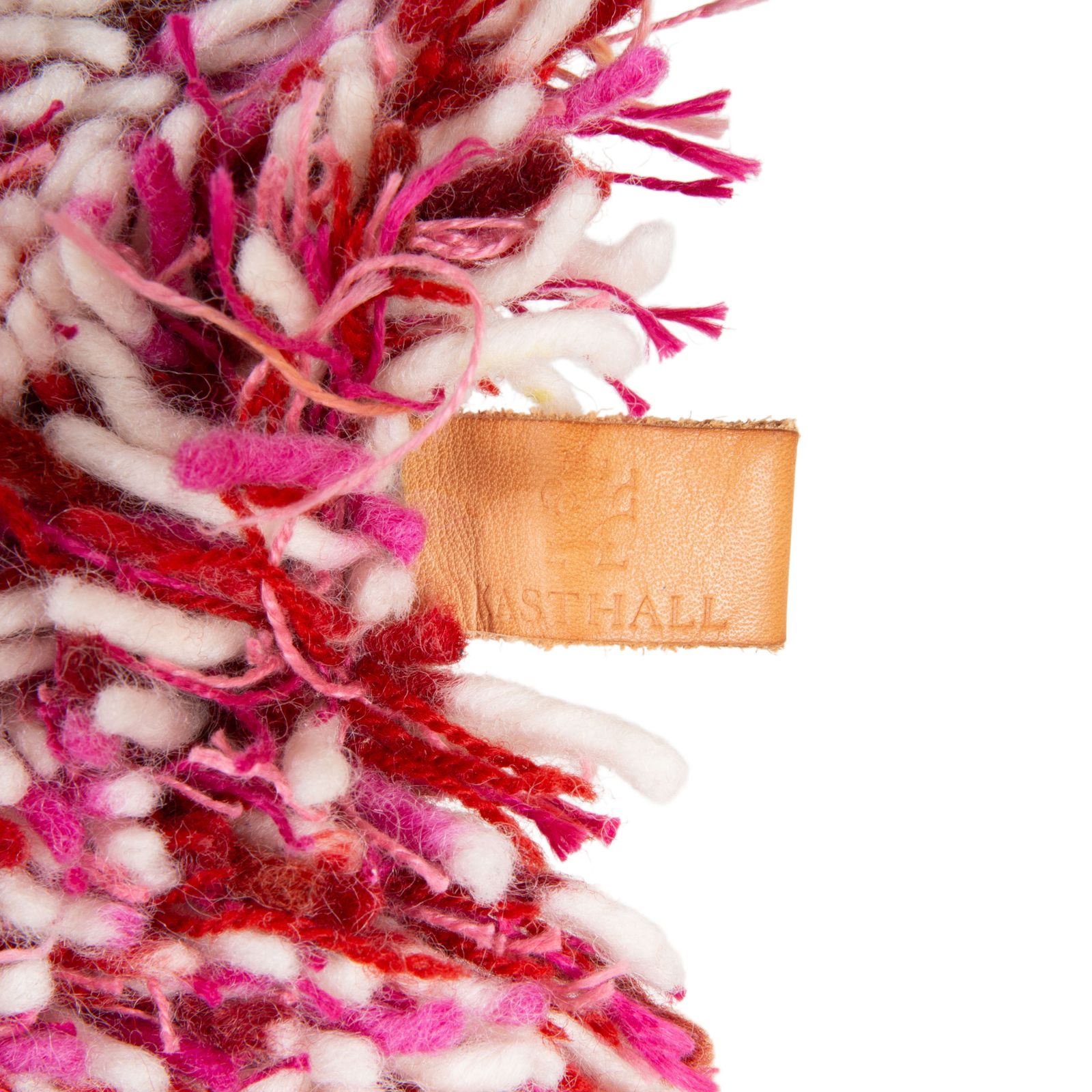 Tapis en laine Kasthall rouge, rose et blanc par Gunilla Lagerhem Ullberg, 200 x 200 cm photo vinterior