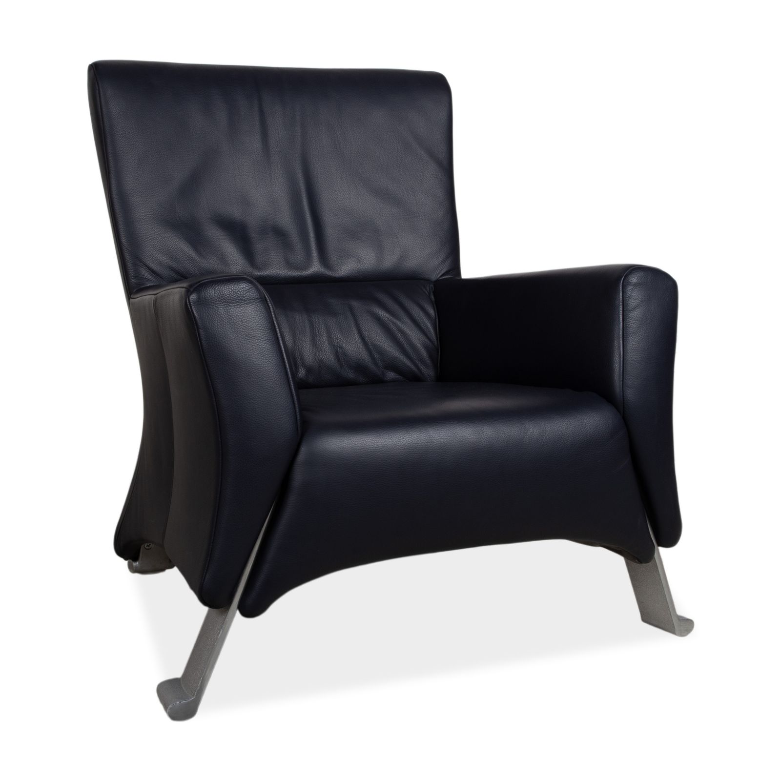 Ensemble fauteuil Rolf Benz 322 en cuir bleu photo Mobilier