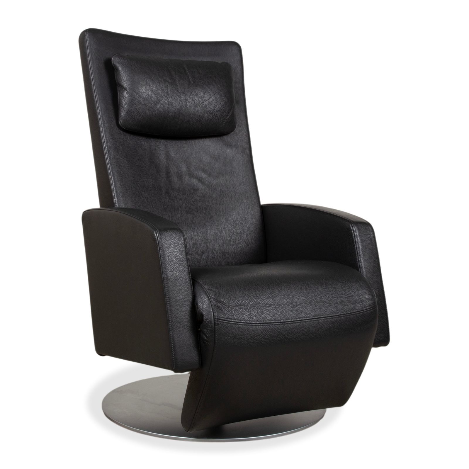 Fauteuil Rolf Benz LSE 5800 en cuir gris foncé, fonction relax
