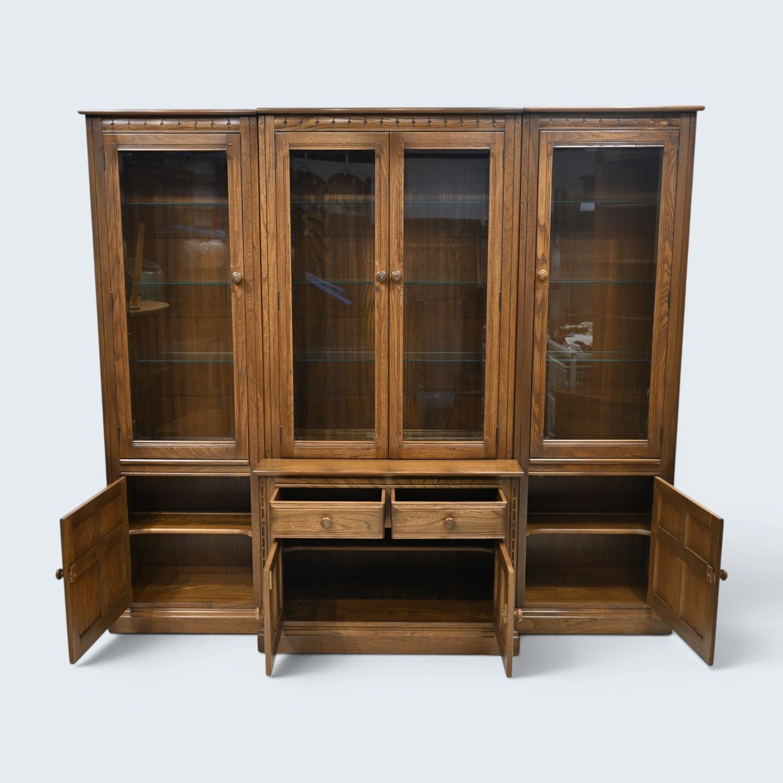 Ercol Mural Bookcase Display Wall Unit Golden Dawn Free Uk Delivery* photo buy
