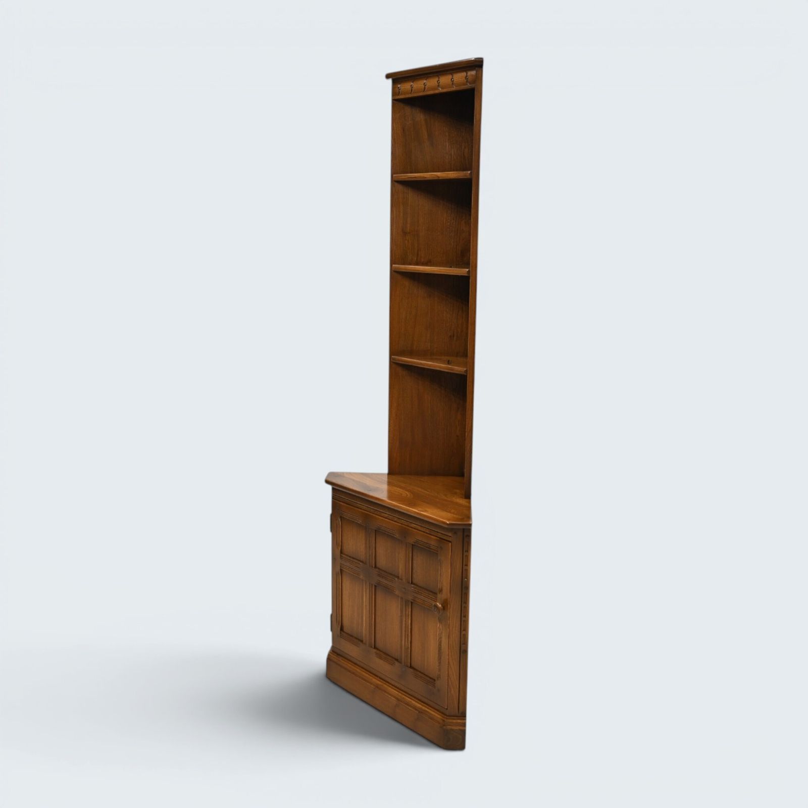 Ercol Corner Cabinet With Shelves Golden Dawn Vgc Free Uk Delivery photo furniture