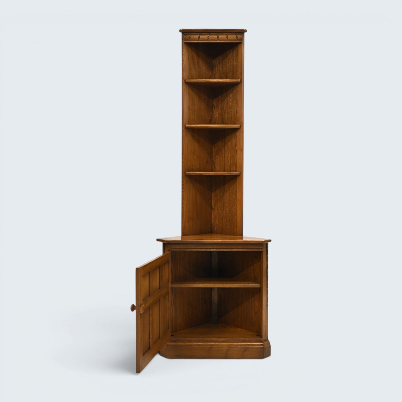 photo for sale Ercol Corner Cabinet With Shelves Golden Dawn Vgc Free Uk Delivery