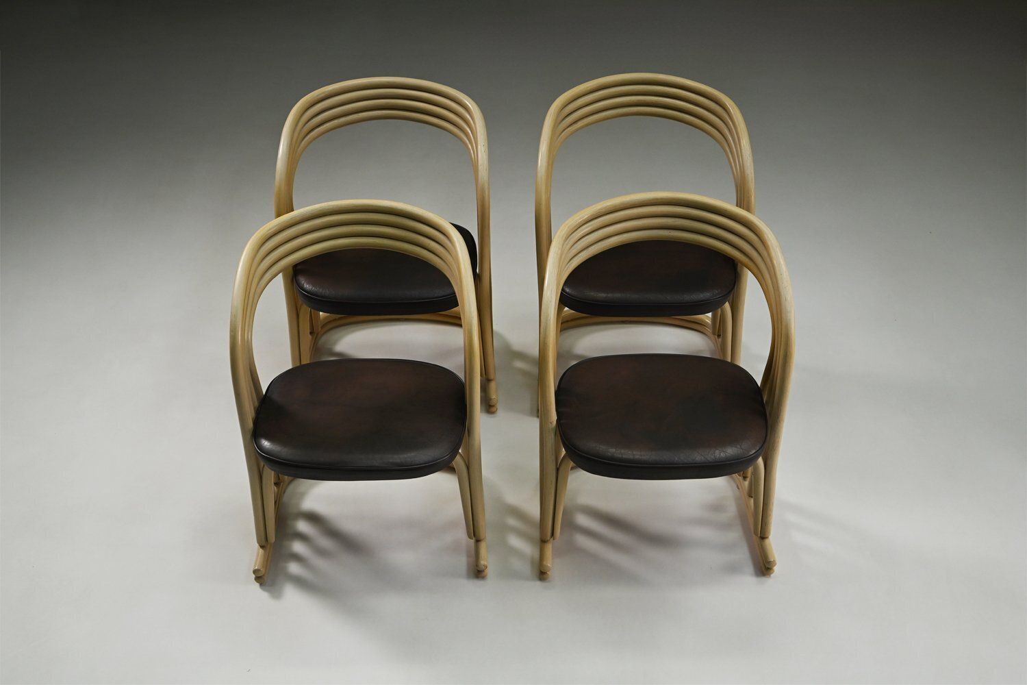 Rattan Dining Chairs, Italy, 1980s, Set Of 4 photo Furniture