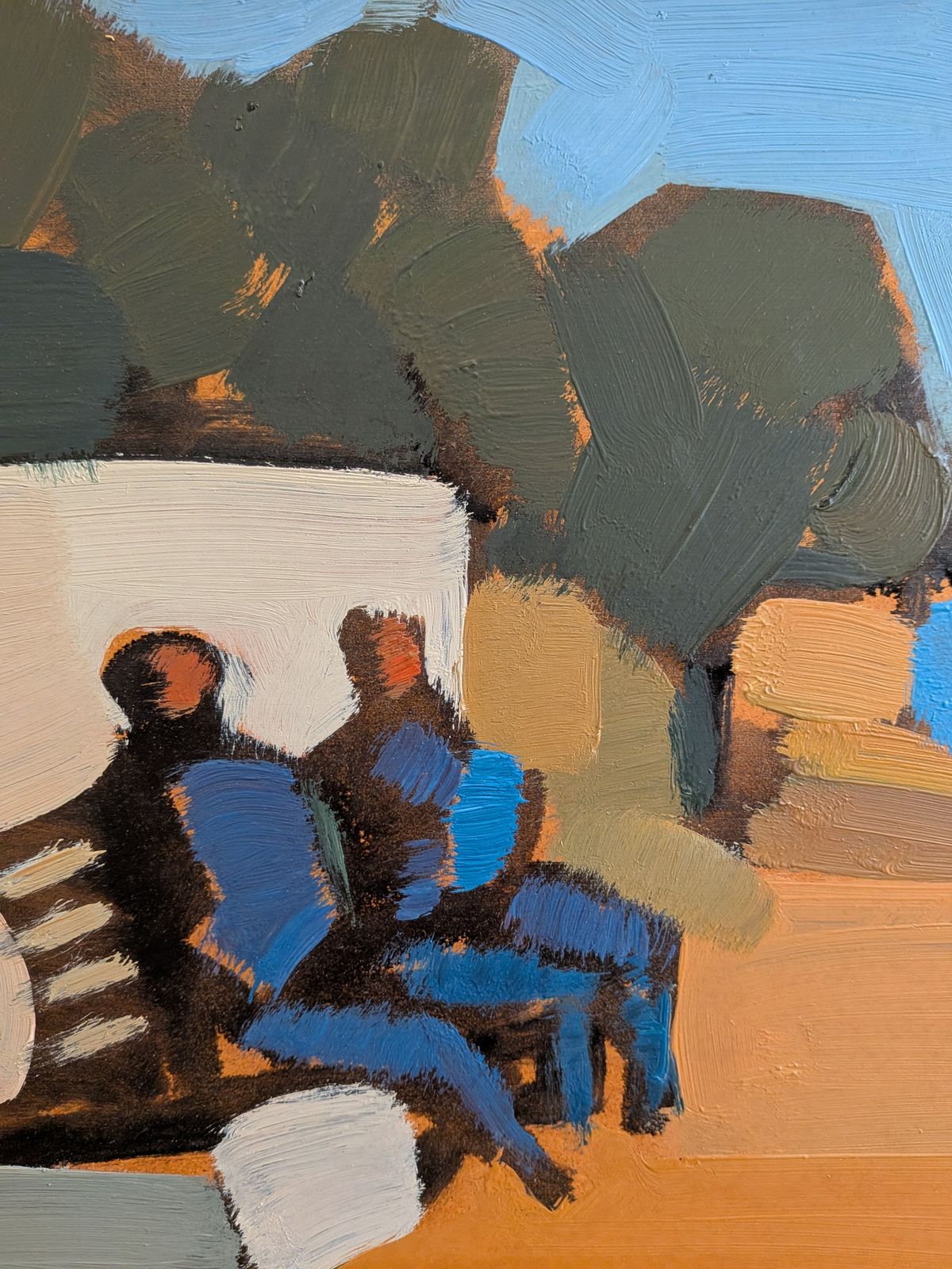 Seaside Conversation  Oil Painting photo vinterior