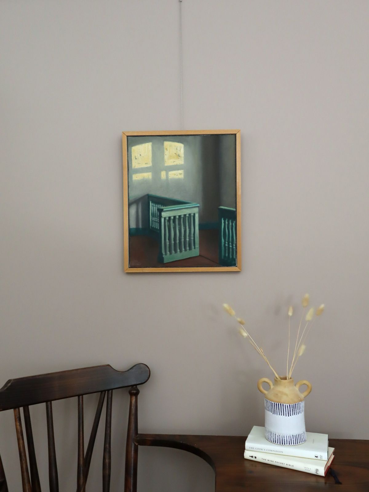 Sunlit Landing  Oil Painting, Mid 20th Century photo furniture