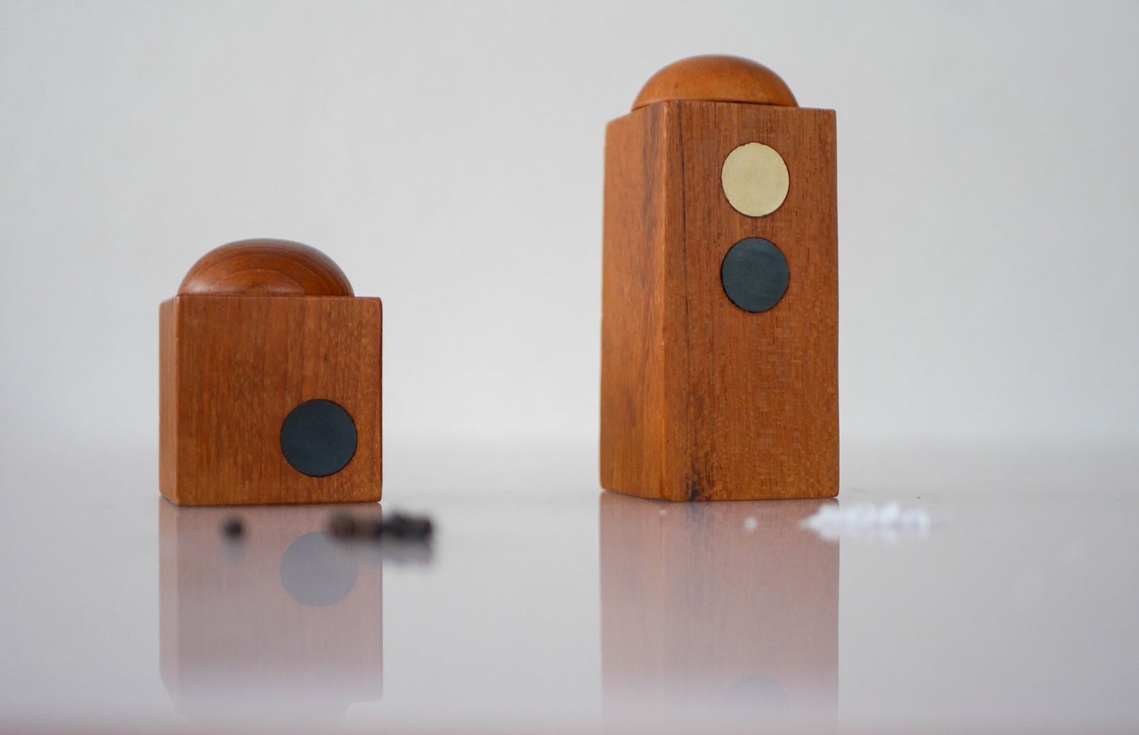 Mid Century Modern Danish Teak Salt And Pepper Shaker Set, Set Of 2 photo Home Decor